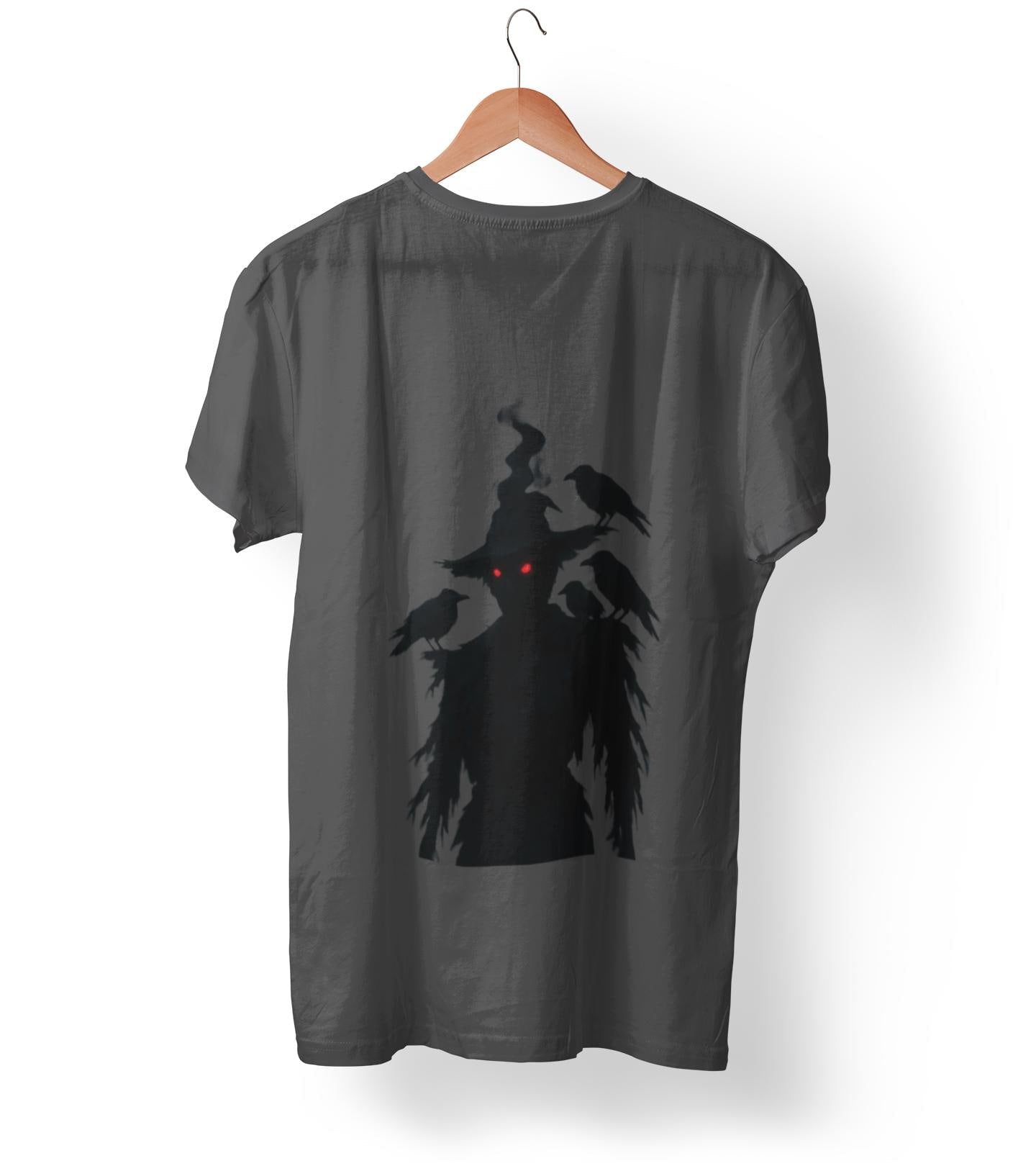 Scary Scarecrow Tee,This Halloween shirt captures the essence of the season with a mesmerizing scarecrow design, blending the line between spooky and stylish.