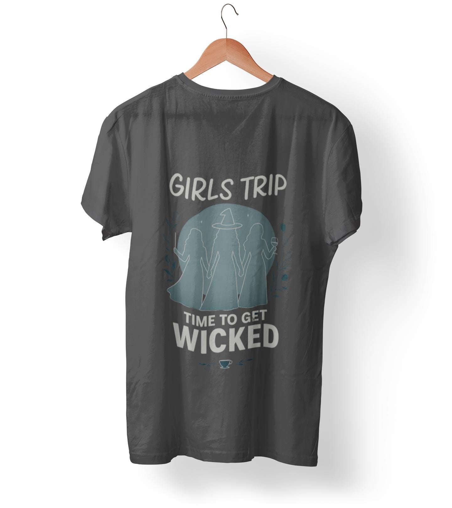 Girls Trip Witchy Vibes Tee, This bewitching tee is more than just a shirt; it's a celebration of the Salem witch era, seamlessly weaving together witchcraft chic and modern fashion.