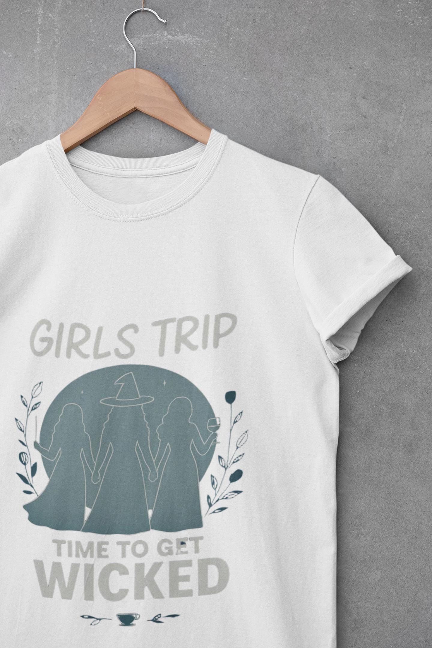 Girls Trip Witchy Vibes Tee, This bewitching tee is more than just a shirt; it's a celebration of the Salem witch era, seamlessly weaving together witchcraft chic and modern fashion.