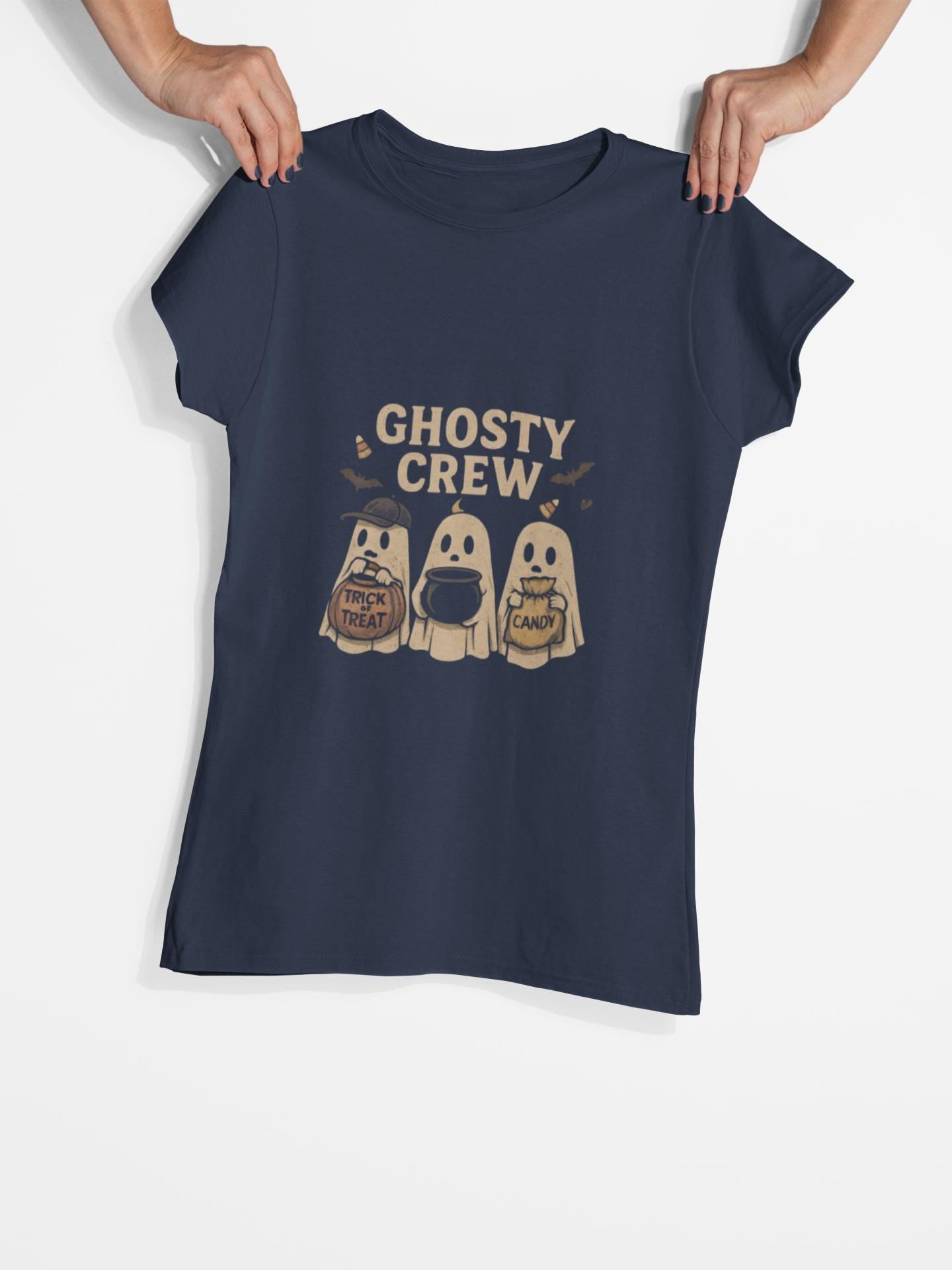 Halloween Ghosty Tee - Women's Softstyle Shirt Perfect for those who love Halloween and want to add a touch of spookiness to their wardrobe.
