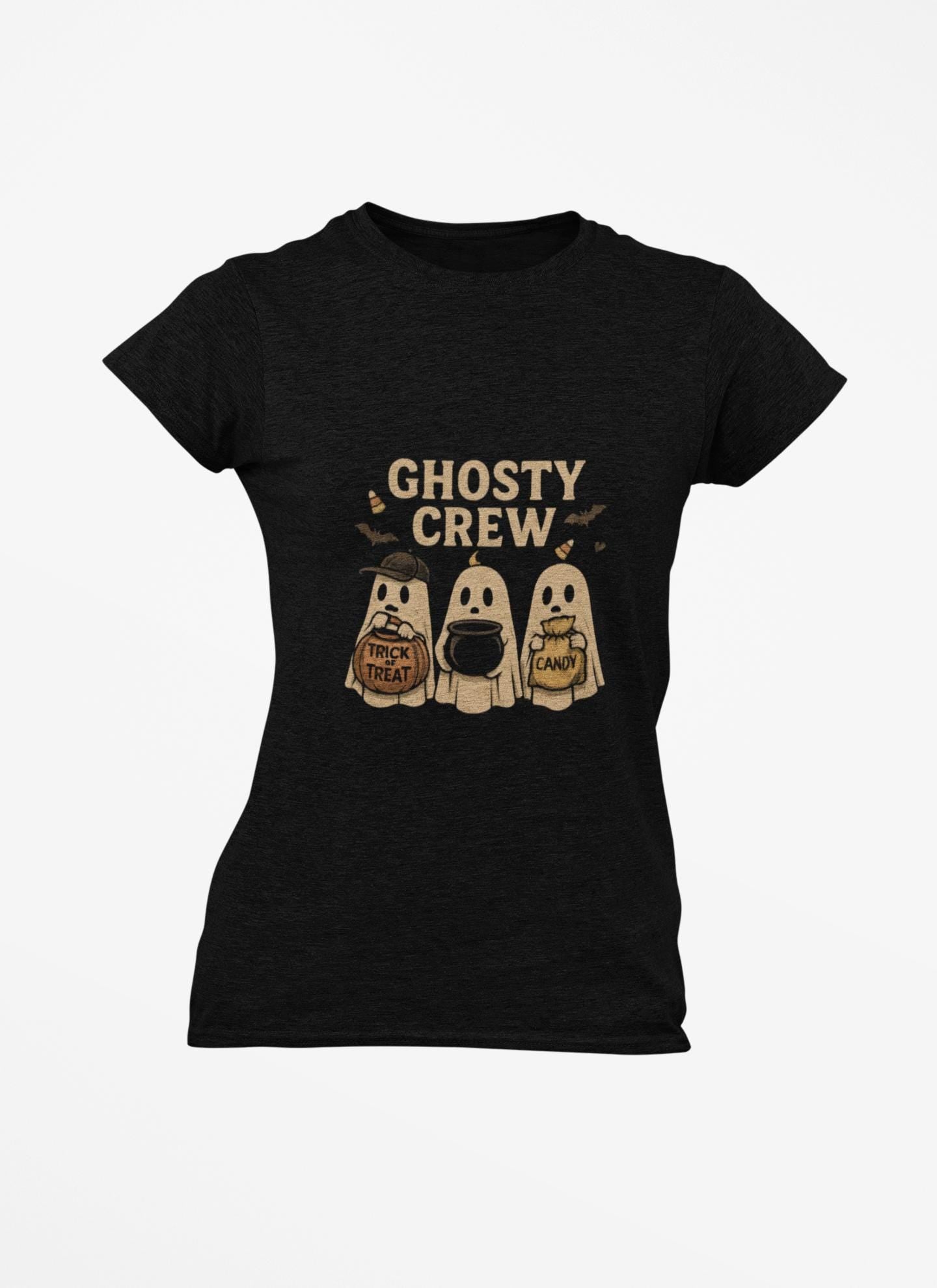 Halloween Ghosty Tee - Women's Softstyle Shirt Perfect for those who love Halloween and want to add a touch of spookiness to their wardrobe.