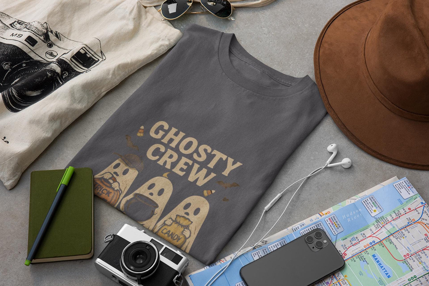 Halloween Ghosty Tee - Women's Softstyle Shirt Perfect for those who love Halloween and want to add a touch of spookiness to their wardrobe.