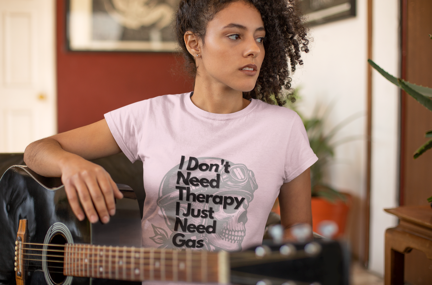 I don'tneedtherapybikerT-Shirt, This tee is a great addition to a biker's wardrobe or for anyone looking to add a rebellious touch to their outfit.