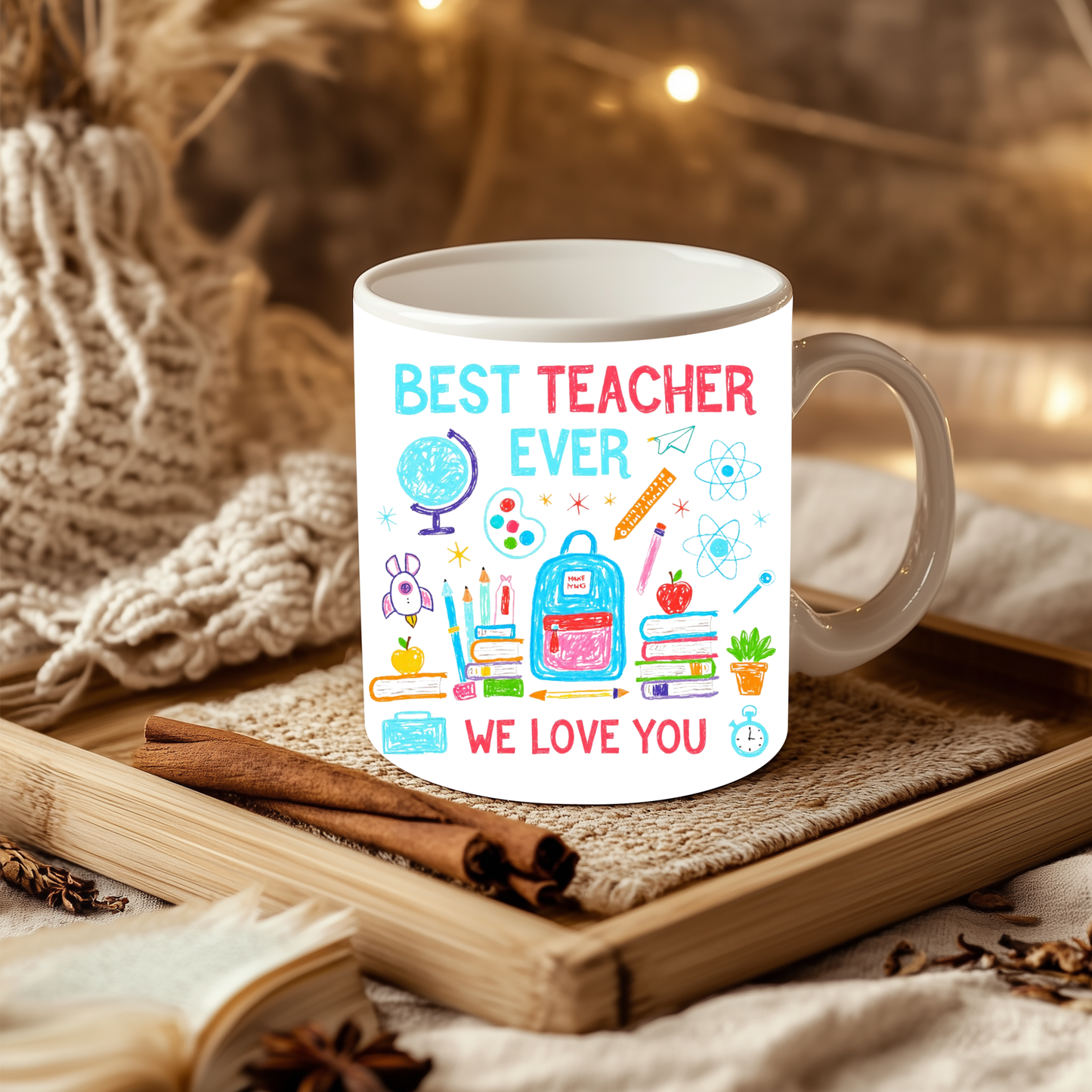 Best Teacher Gift Mug - Ideal for students, parents, or anyone looking to express appreciation for a teacher during occasions like Teacher's Day, end-of-year gifts, or as a thoughtful Christmas present.