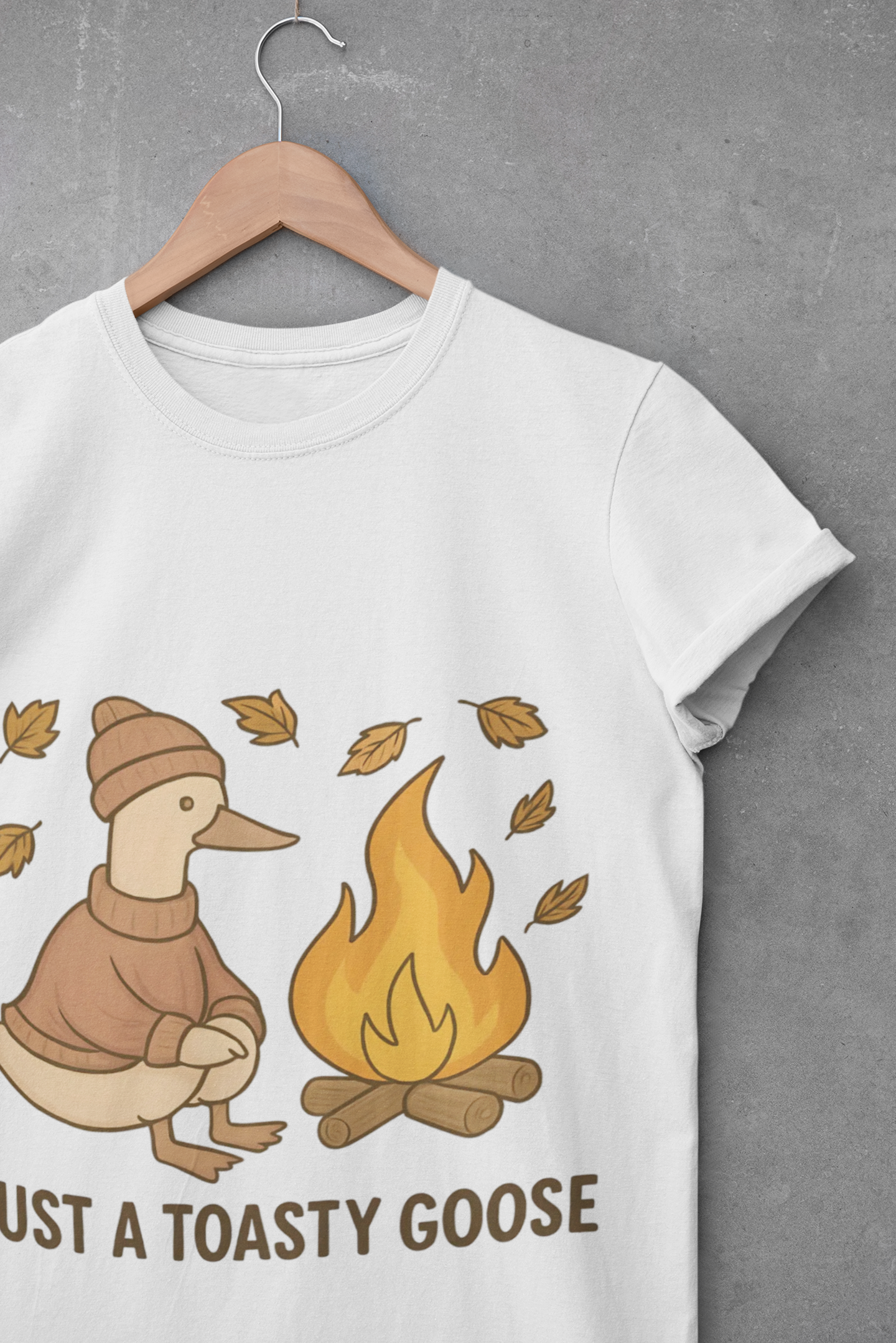 Autumn Goose Tee -Toasty Goose autumn Fashion, it's great for gatherings and makes a perfect gift.