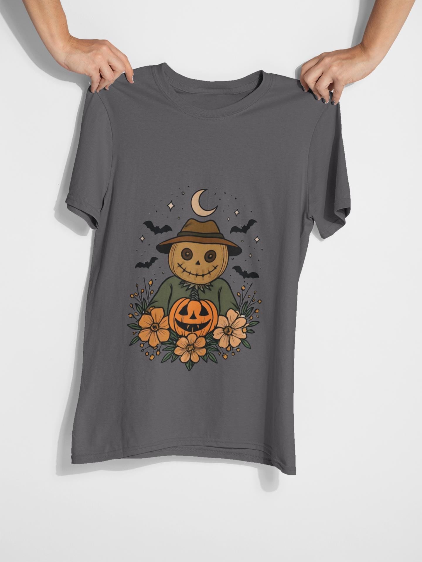 Halloween Scarecrow Tee, This t-shirt is a great gift for friends and family who love the autumn season and enjoy participating in harvest festivals or Halloween parties