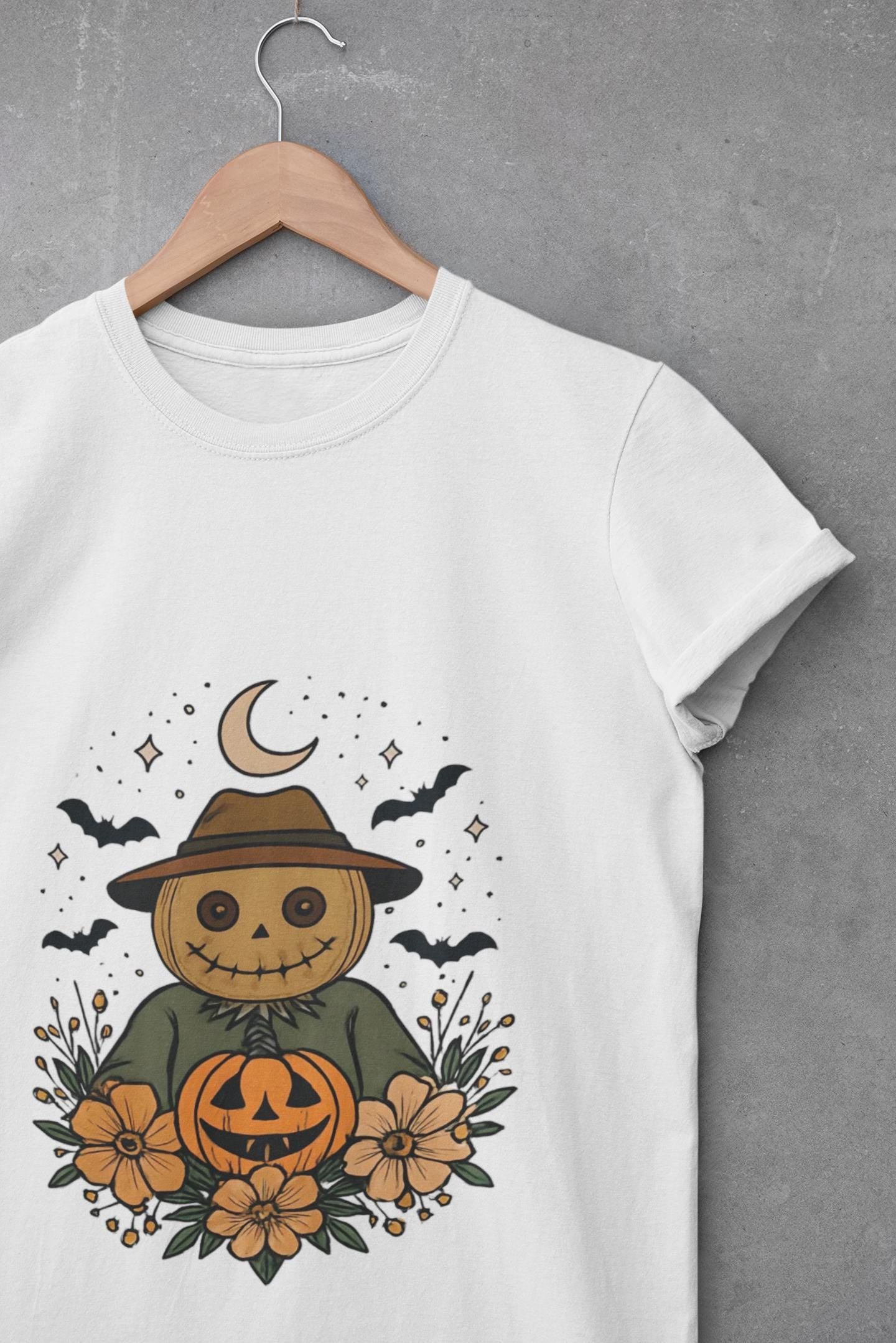 Halloween Scarecrow Tee, This t-shirt is a great gift for friends and family who love the autumn season and enjoy participating in harvest festivals or Halloween parties