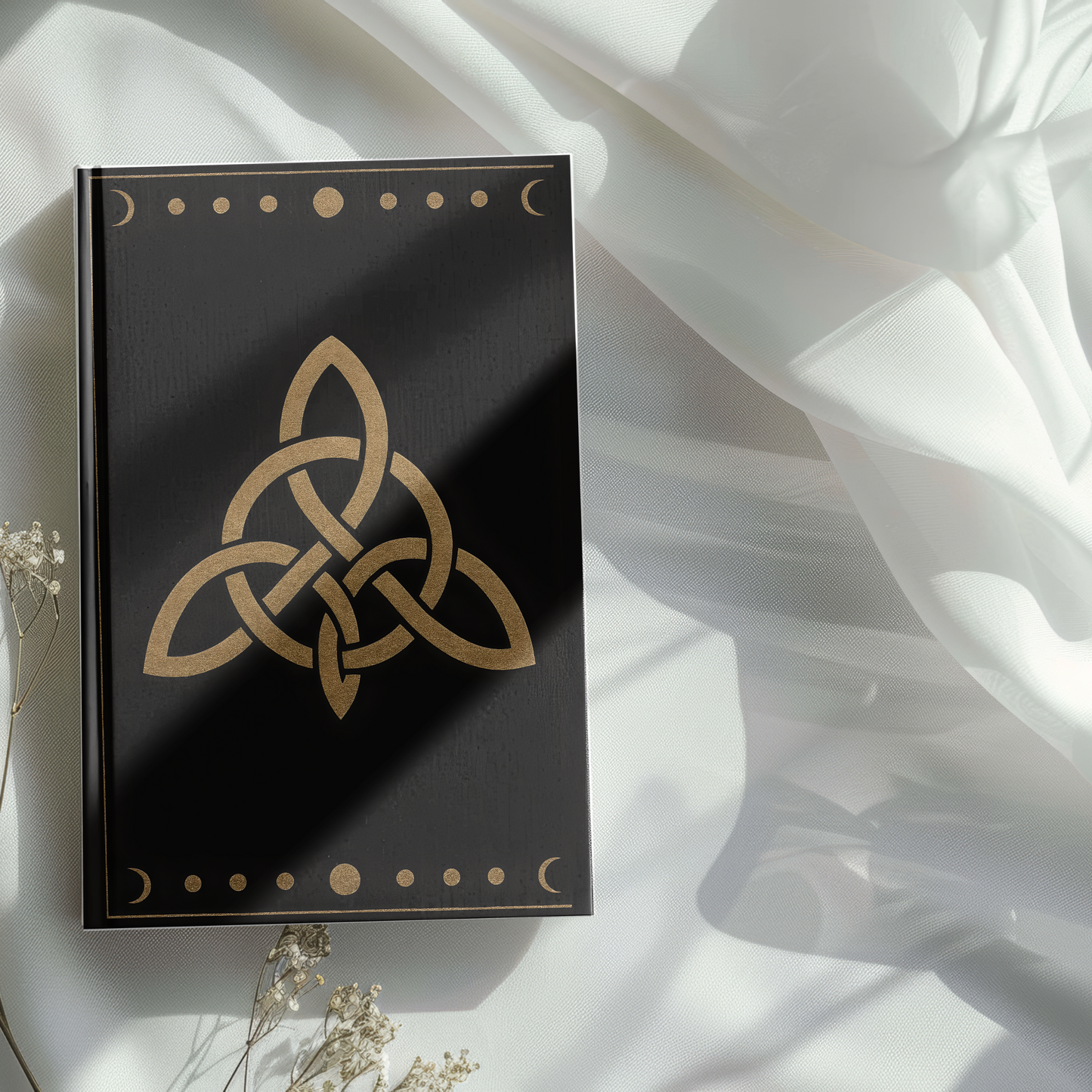 Witches Knot Hardback Notebook, This enchanting witch journal, adorned with intricate wiccan symbols, serves as the perfect book of shadows for all levels of practitioners.