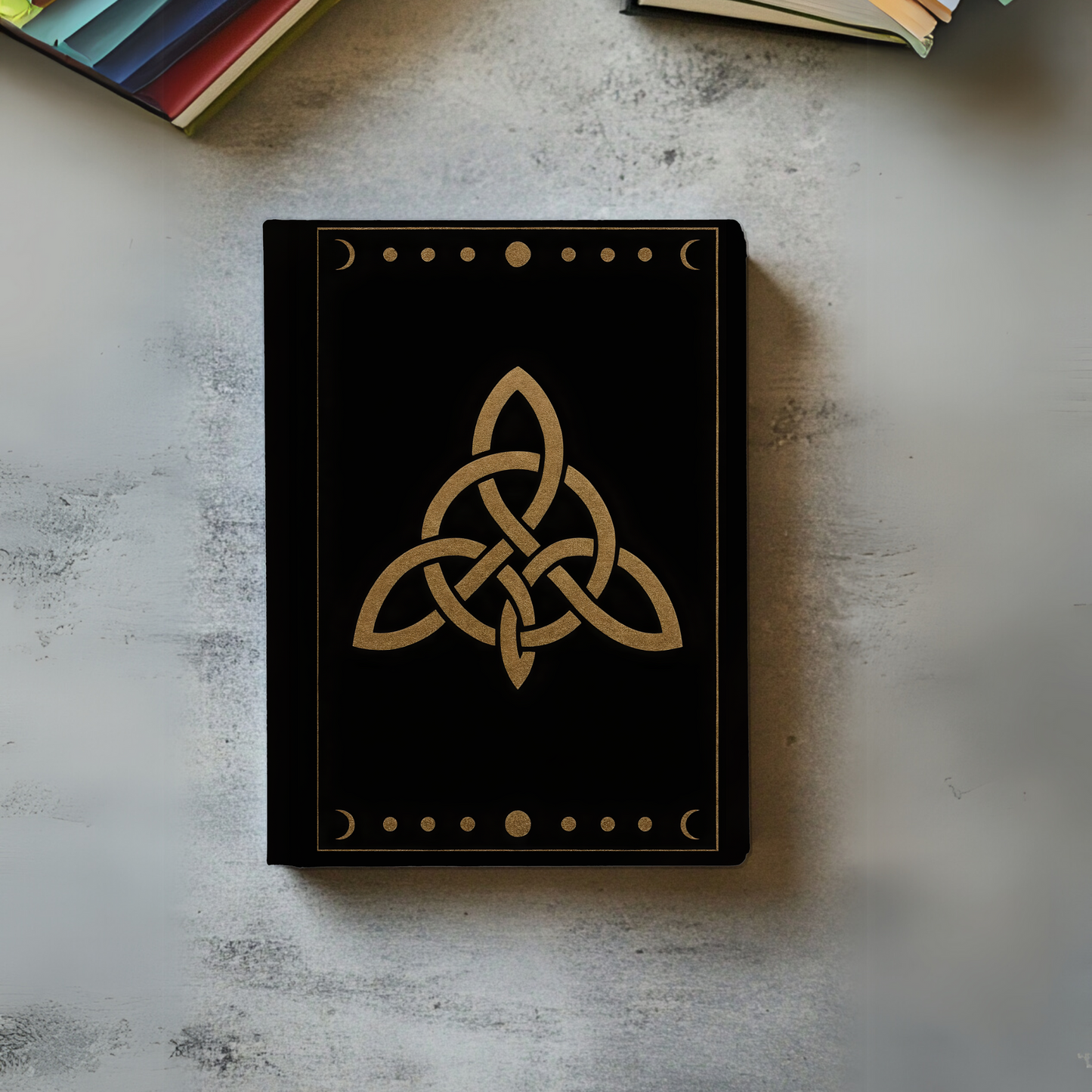 Witches Knot Hardback Notebook, This enchanting witch journal, adorned with intricate wiccan symbols, serves as the perfect book of shadows for all levels of practitioners.