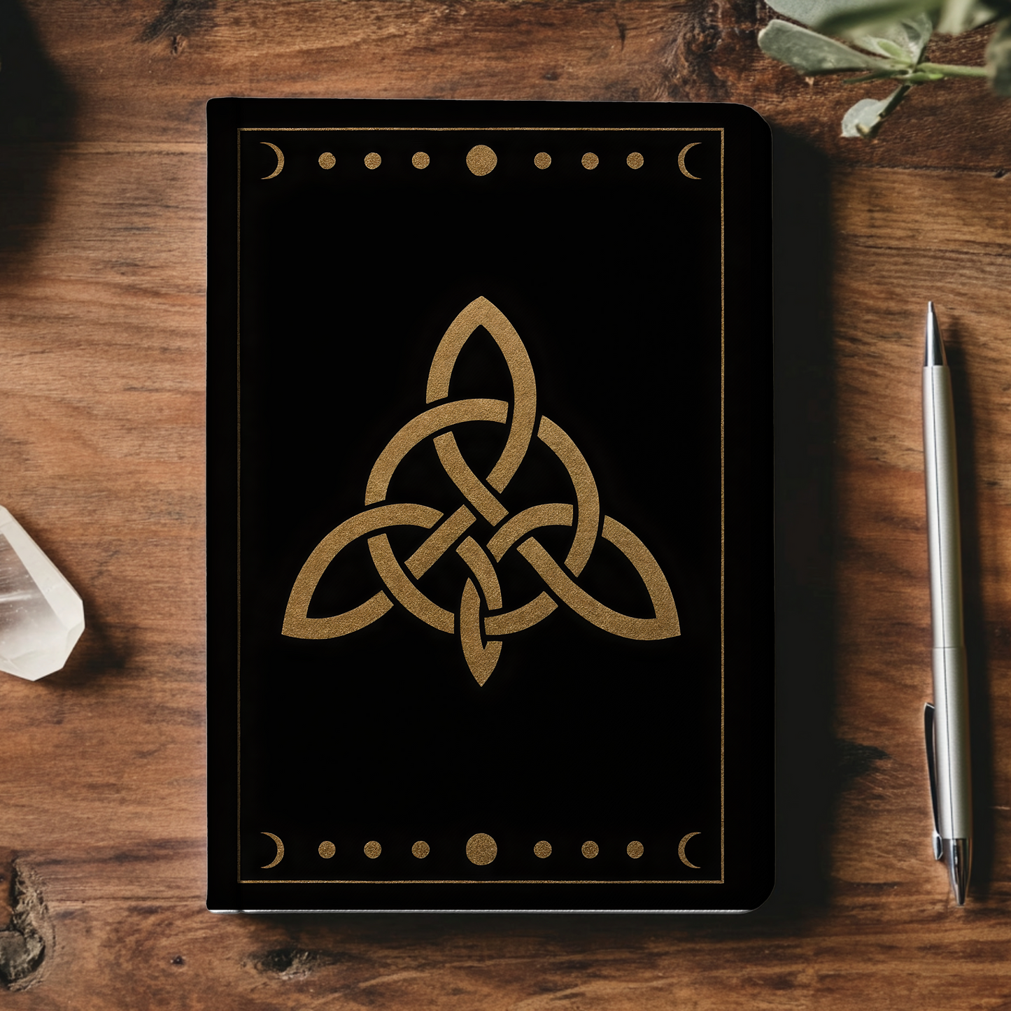 Witches Knot Hardback Notebook, This enchanting witch journal, adorned with intricate wiccan symbols, serves as the perfect book of shadows for all levels of practitioners.