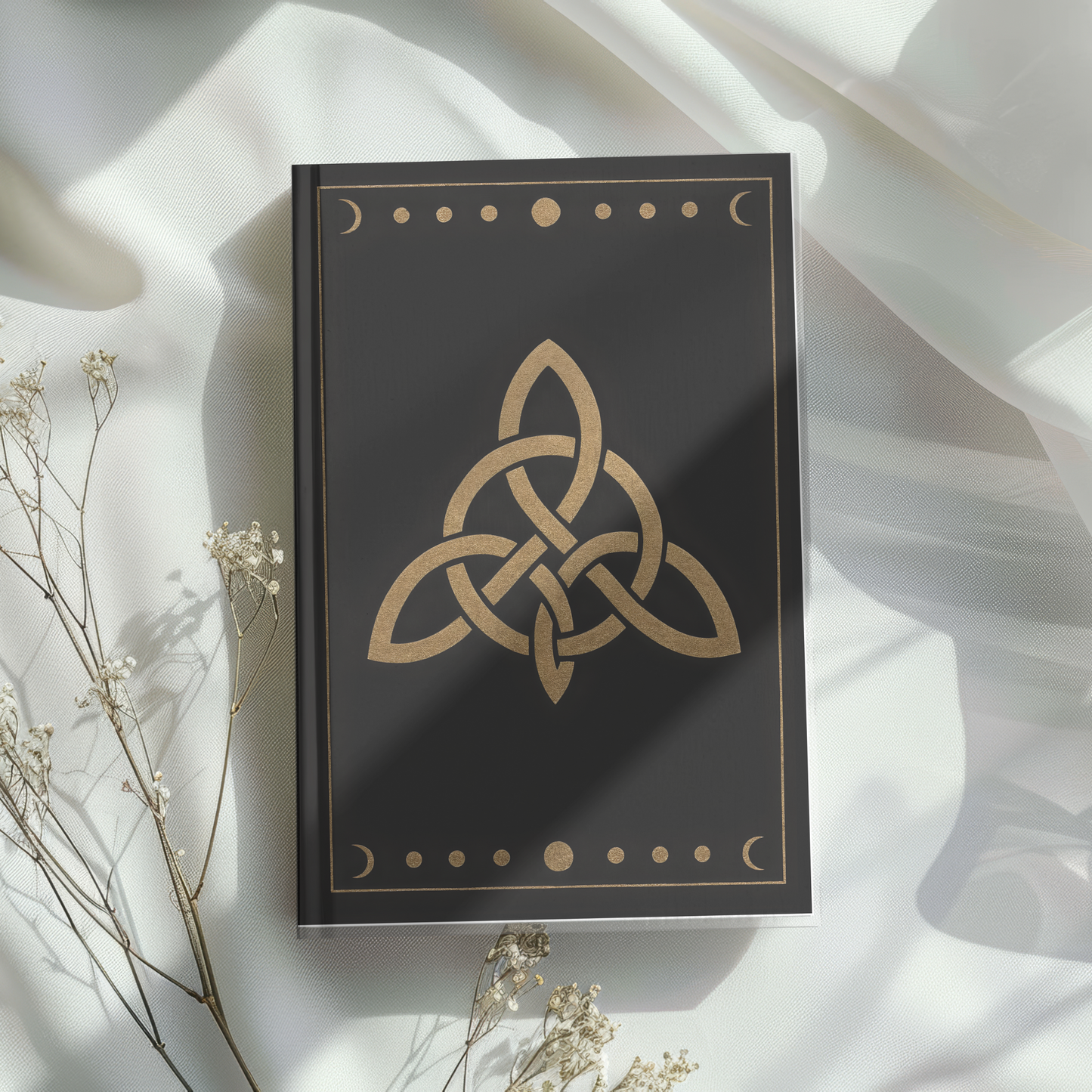 Witches Knot Hardback Notebook, This enchanting witch journal, adorned with intricate wiccan symbols, serves as the perfect book of shadows for all levels of practitioners.