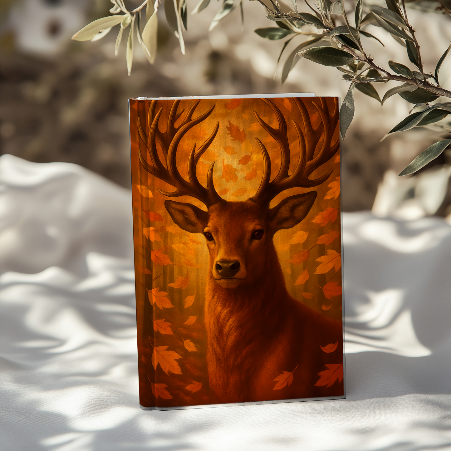 Autumn Stag Hardback Notebook, Majestic Stag Print, Autumnal Print, Hardback Journal, Student Notebook, Woodland Creature