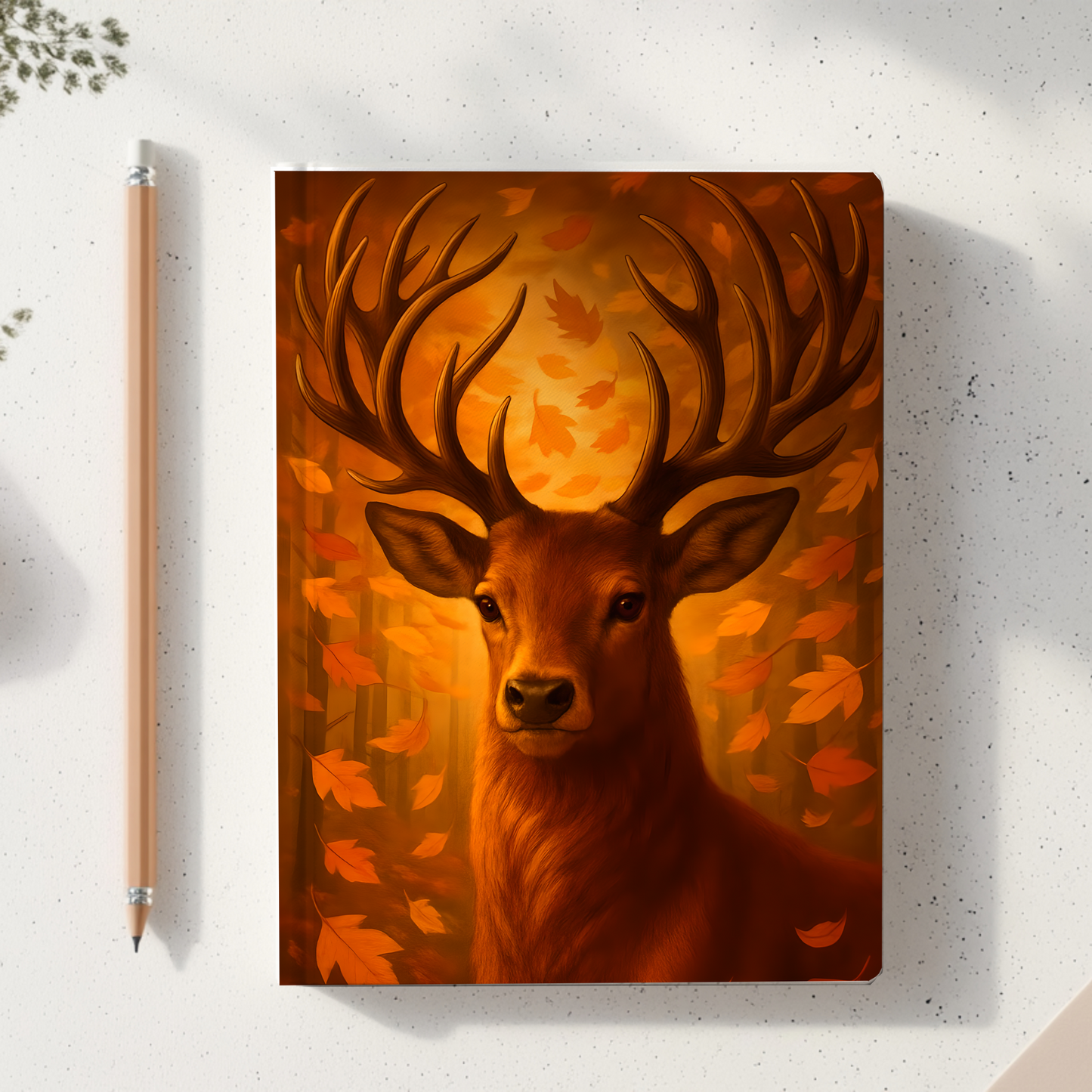 Autumn Stag Hardback Notebook, Majestic Stag Print, Autumnal Print, Hardback Journal, Student Notebook, Woodland Creature