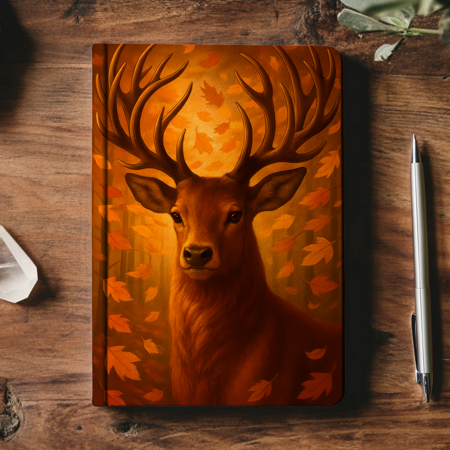 Autumn Stag Hardback Notebook, Majestic Stag Print, Autumnal Print, Hardback Journal, Student Notebook, Woodland Creature
