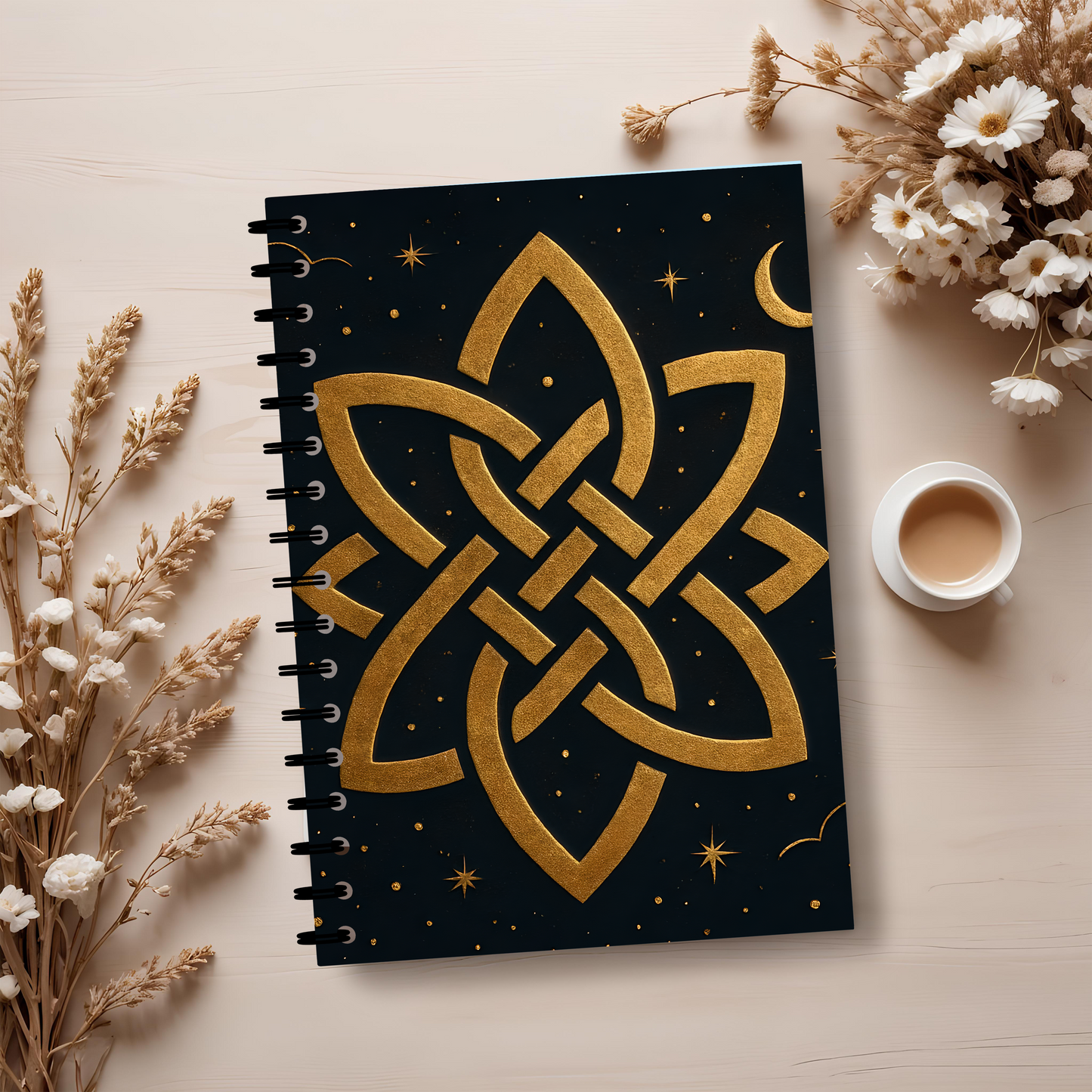 Witch's Knot Soft Notebook, This witch notebook is more than just a place for thoughts; it's your personal book of shadows, your magical grimoire.
