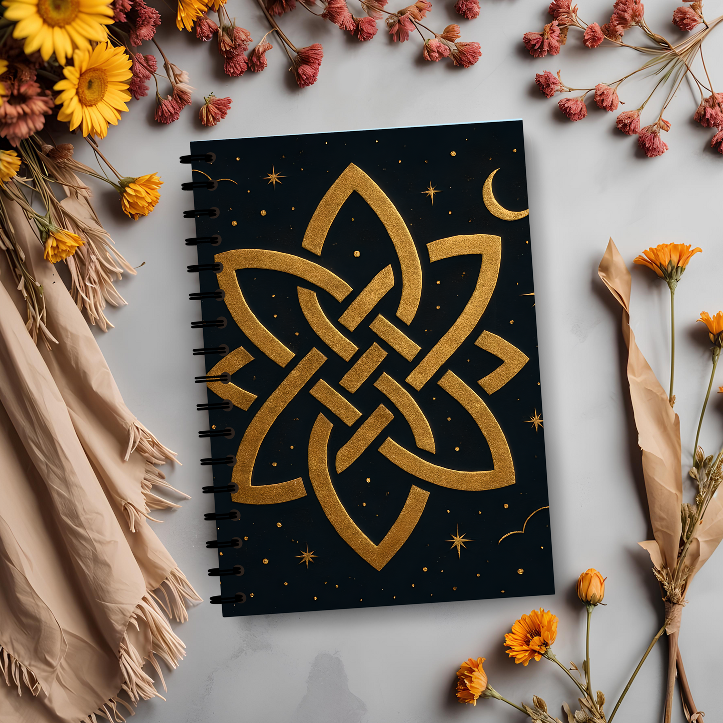 Witch's Knot Soft Notebook, This witch notebook is more than just a place for thoughts; it's your personal book of shadows, your magical grimoire.