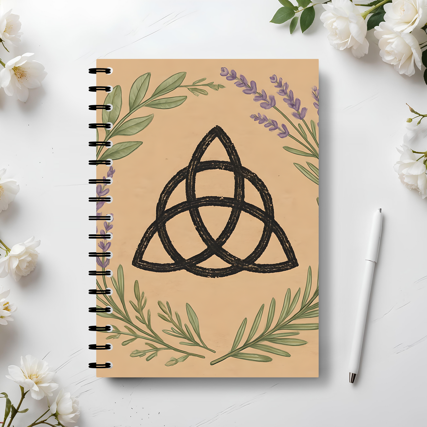Witches Knot Botanical Notebook, Embrace your inner botanist in this nature journal, enriched with pagan and wiccan symbols, providing an inspiring canvas for your imagination.