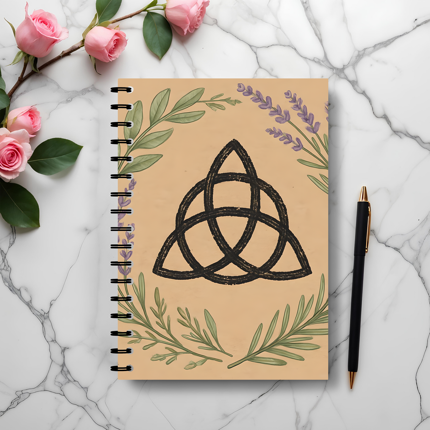 Witches Knot Botanical Notebook, Embrace your inner botanist in this nature journal, enriched with pagan and wiccan symbols, providing an inspiring canvas for your imagination.