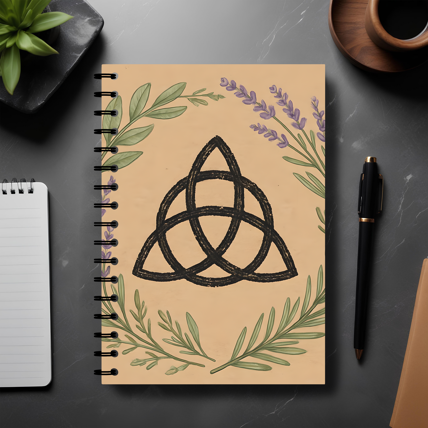 Witches Knot Botanical Notebook, Embrace your inner botanist in this nature journal, enriched with pagan and wiccan symbols, providing an inspiring canvas for your imagination.