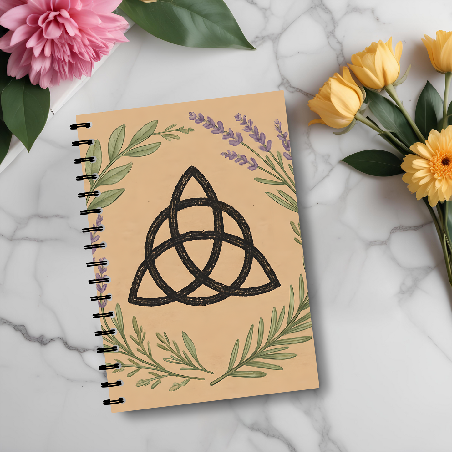 Witches Knot Botanical Notebook, Embrace your inner botanist in this nature journal, enriched with pagan and wiccan symbols, providing an inspiring canvas for your imagination.