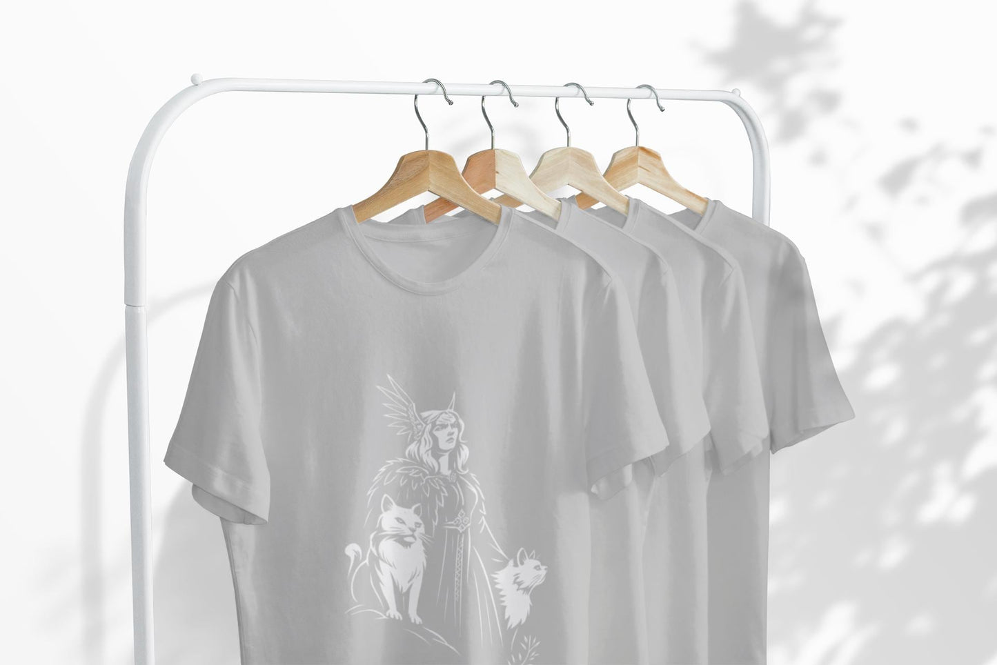 Freyja Viking Goddess T-Shirt, This captivating viking tee encapsulates the essence of Freya—the viking goddess renowned for her formidable power and grace.