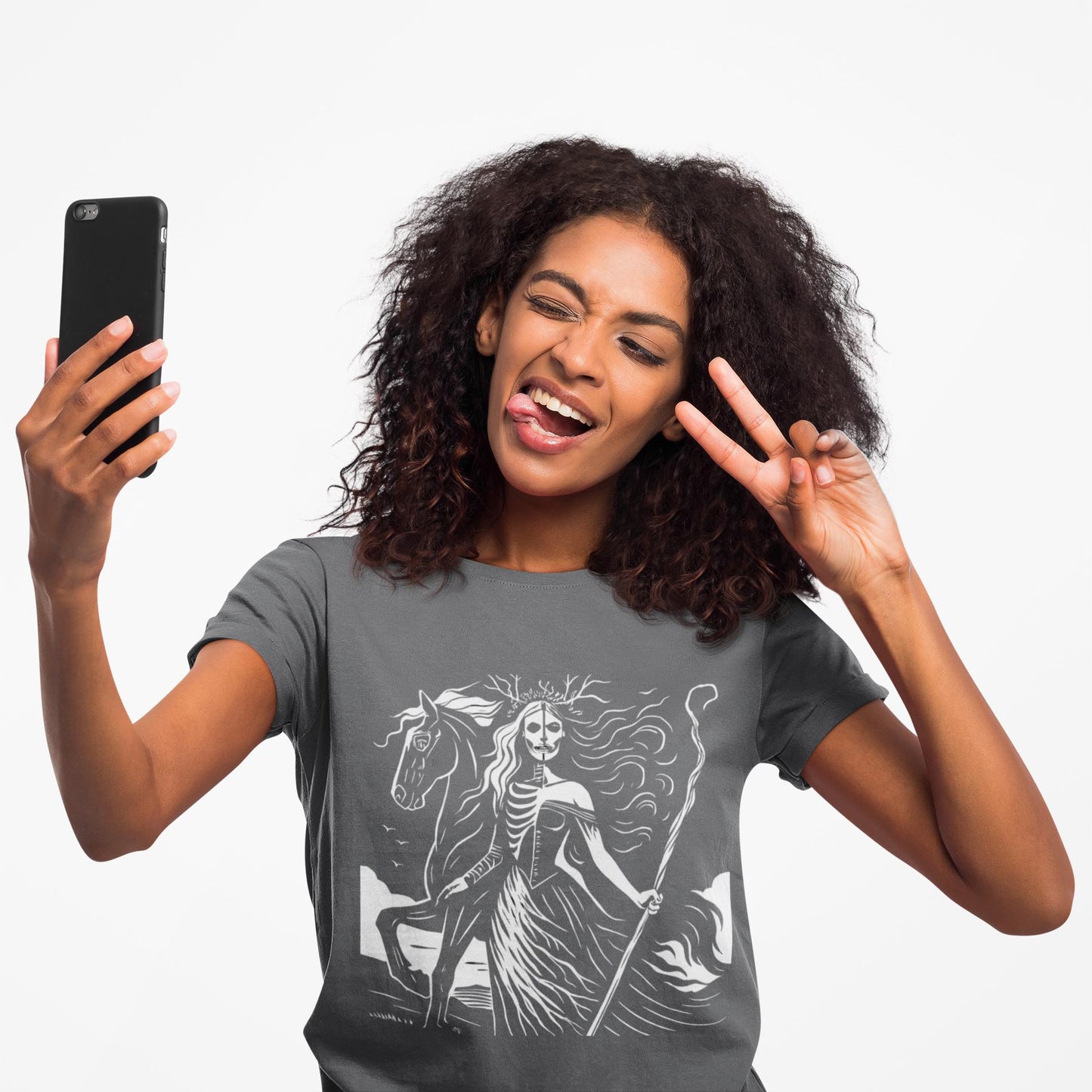 Pagan Goddess Hel Viking T-shirt, This piece of Viking apparel is more than just a shirt; it's a tribute to the enigmatic goddess of death.