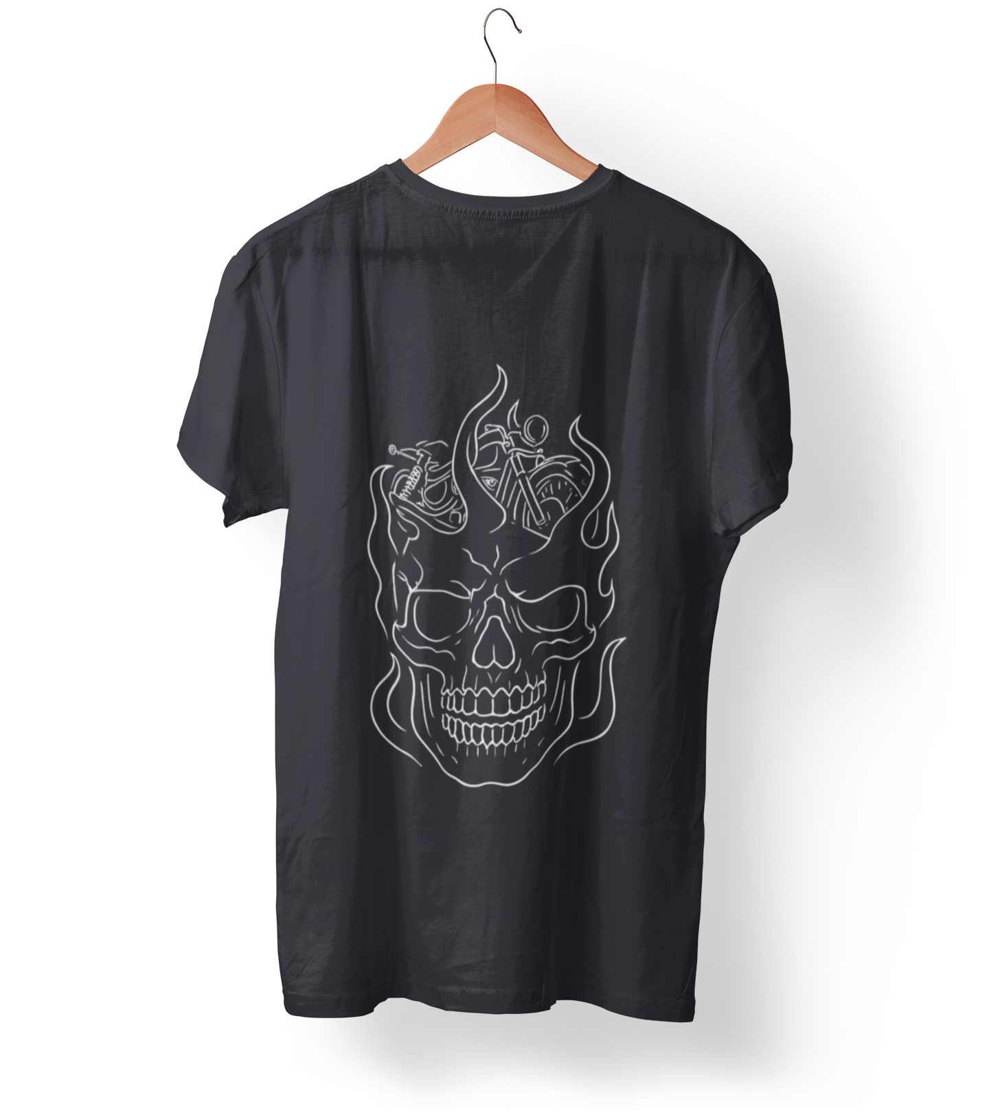 Skull Graphic Flame Tee, Motorcycle T Shirt, Biker Tshirt, Biker Skull Design, Motorbike Apparel, Motorcycle,Biker Skull, Motorbike Skull.
