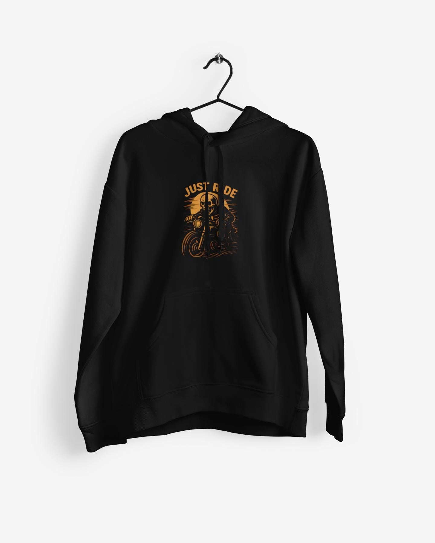 Just Ride Skull Motorcycle Hoodie, this motorbike hoodie isn't just about style; it captures the rebellious spirit of the open road.