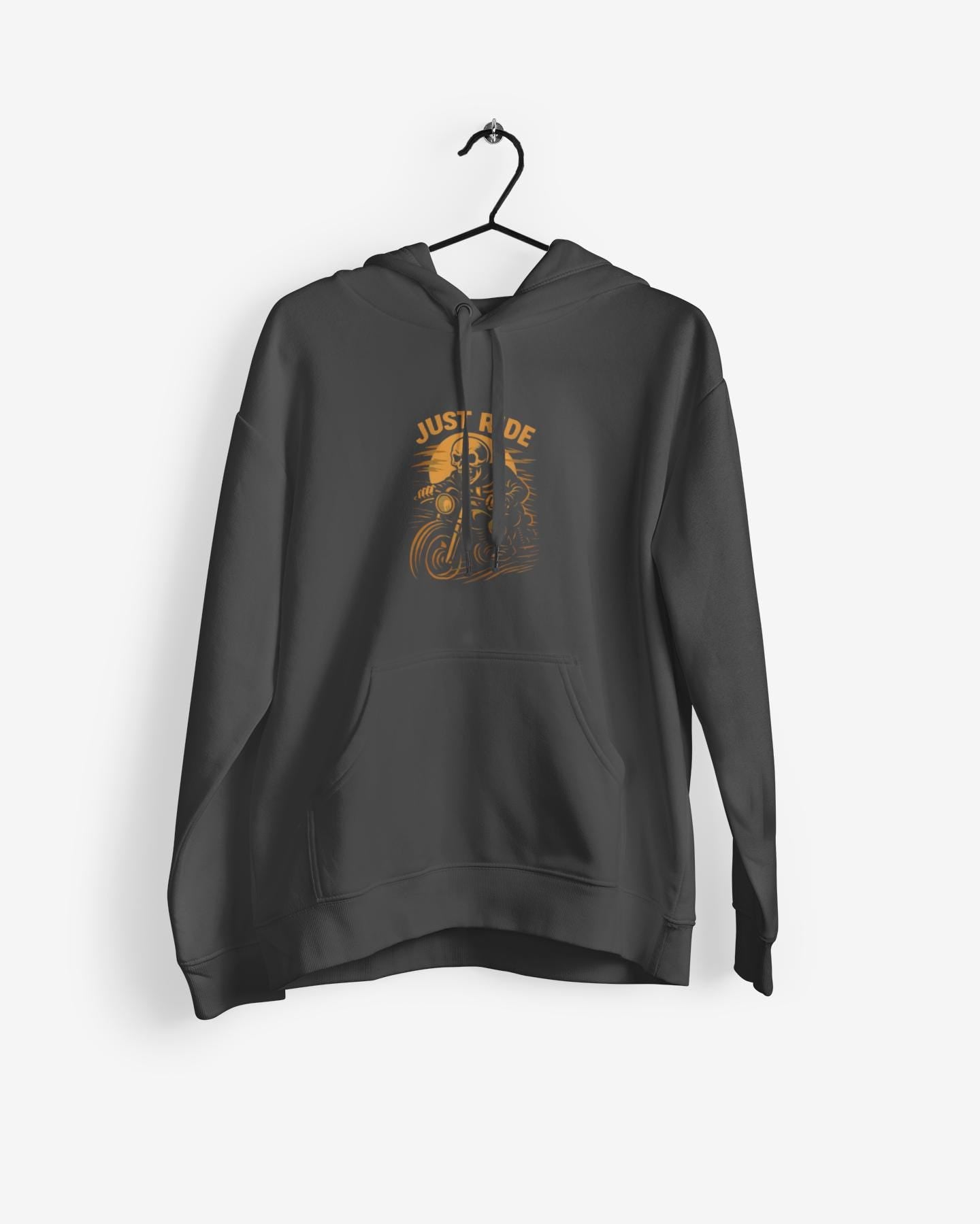 Just Ride Skull Motorcycle Hoodie, this motorbike hoodie isn't just about style; it captures the rebellious spirit of the open road.
