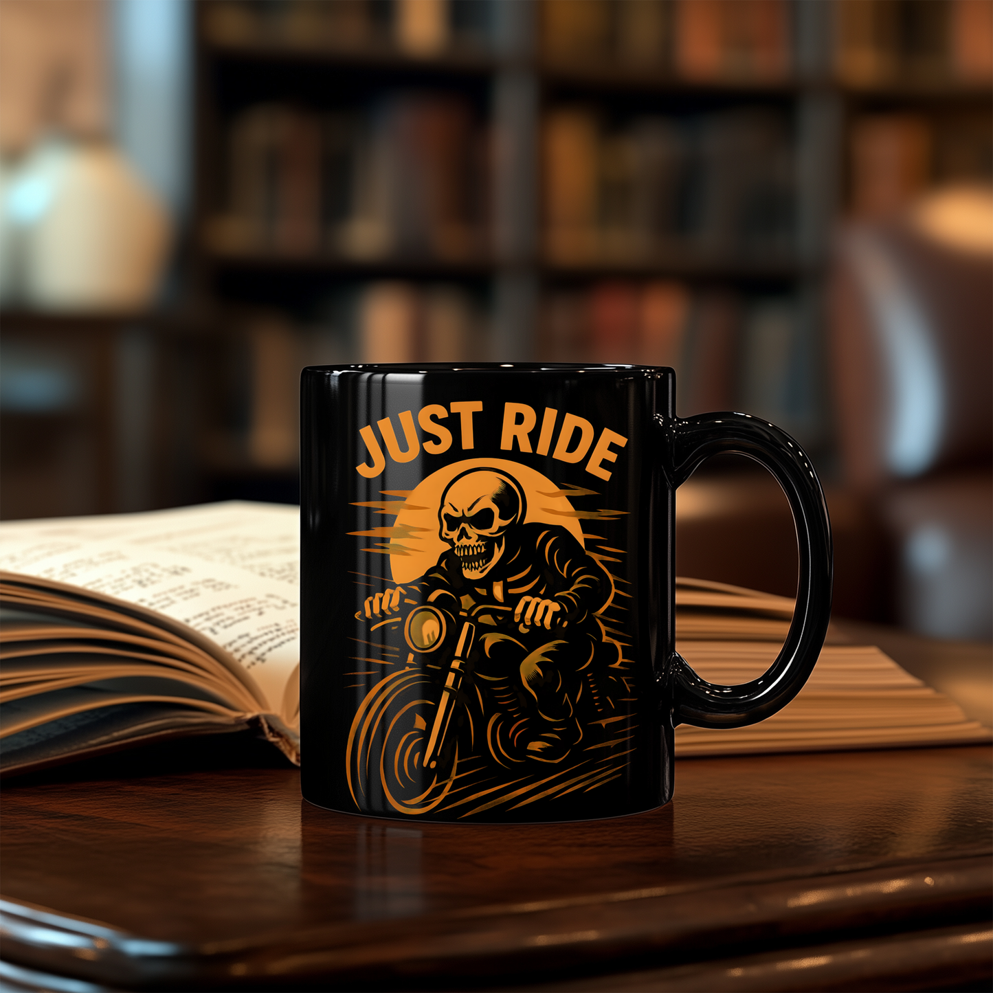 Skull Mug for Bike Lovers, This skull coffee mug is not just for holding your brew; it's a bold statement for every bike lover who cherishes the open road.ug