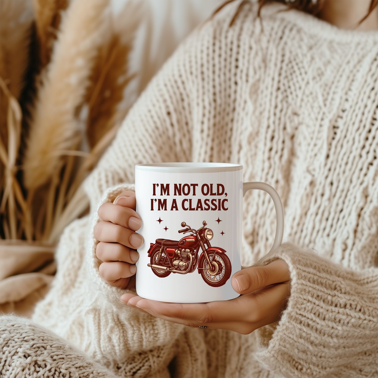 I'm Not Old I'm not old im a Classic Biker Mug, This retro motorbike mug is more than just a vessel for your coffee; it's a nod to the enduring spirit of the biker lifestyle.