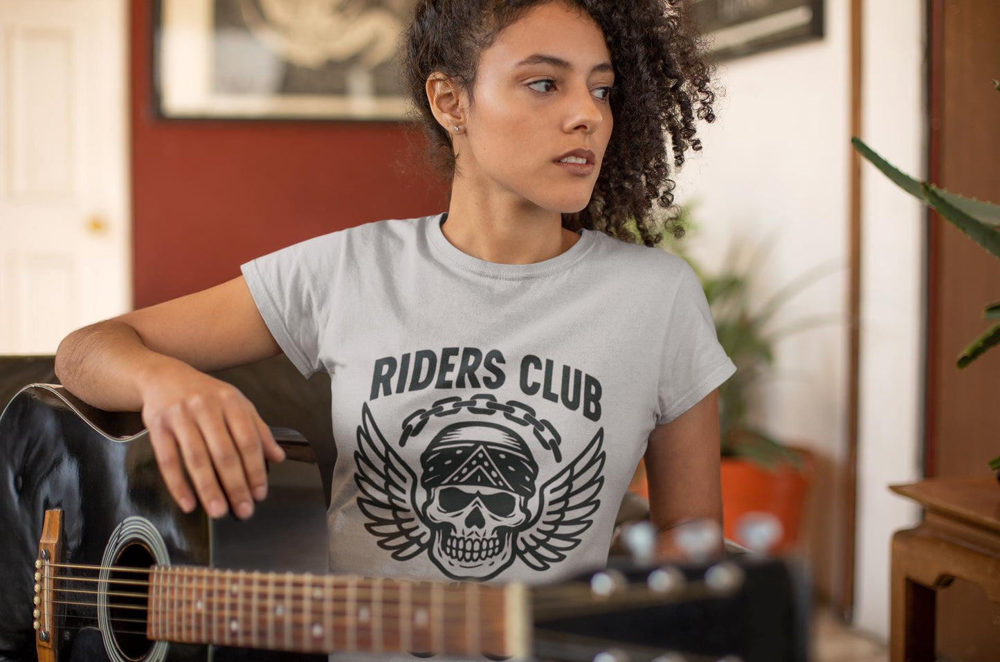 Forever Free Skull Biker Shirt, a declaration of independence for every motorcycle rider. Boasting a striking skull graphic, this motorcycle shirt embodies the fierce spirit of the open road.