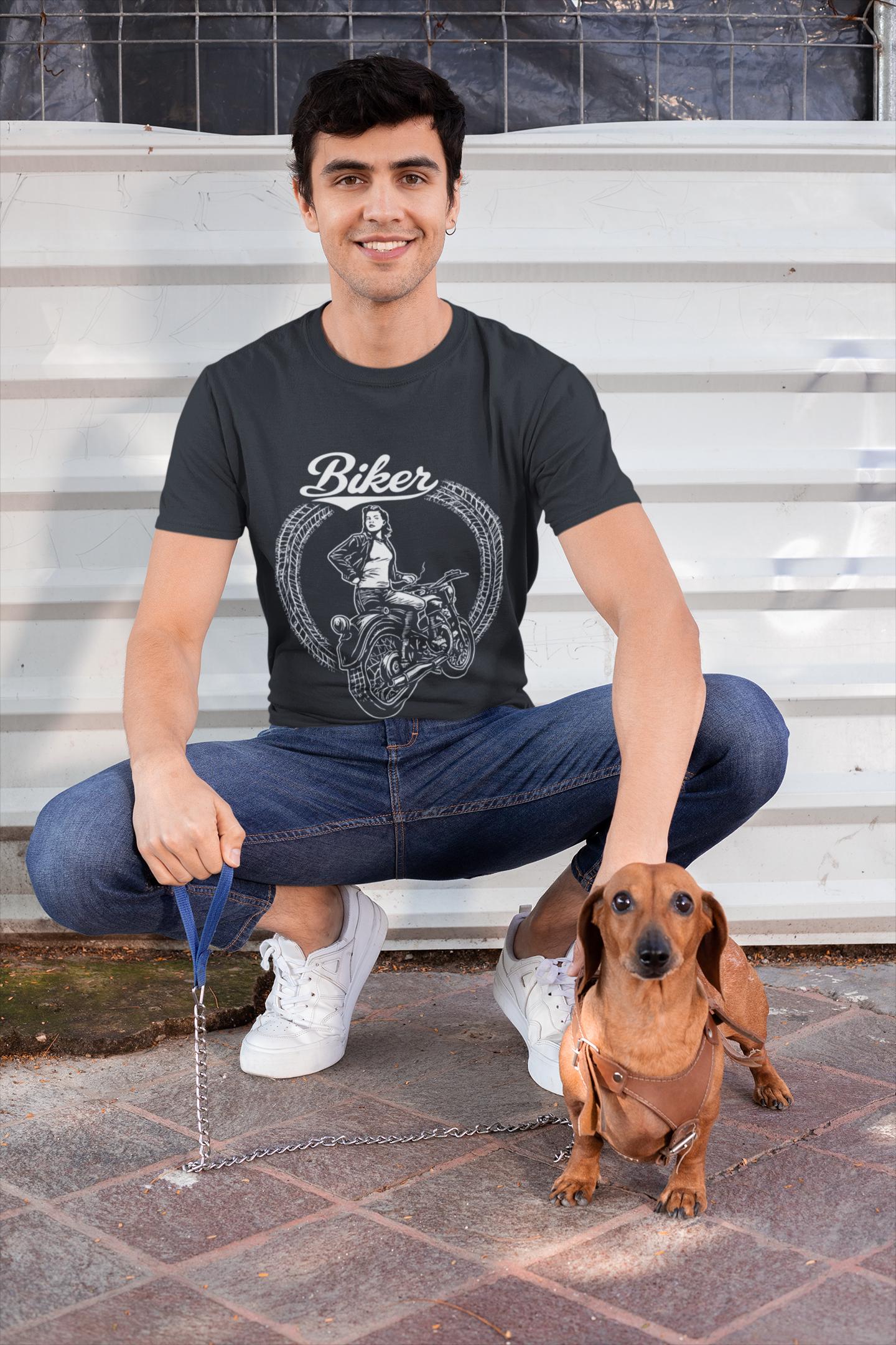 Biker Tshirt, Motorcycle Tee, This Motorcycle Tee is crafted with a striking Motorcycle Design, perfect for the empowered Female Biker.