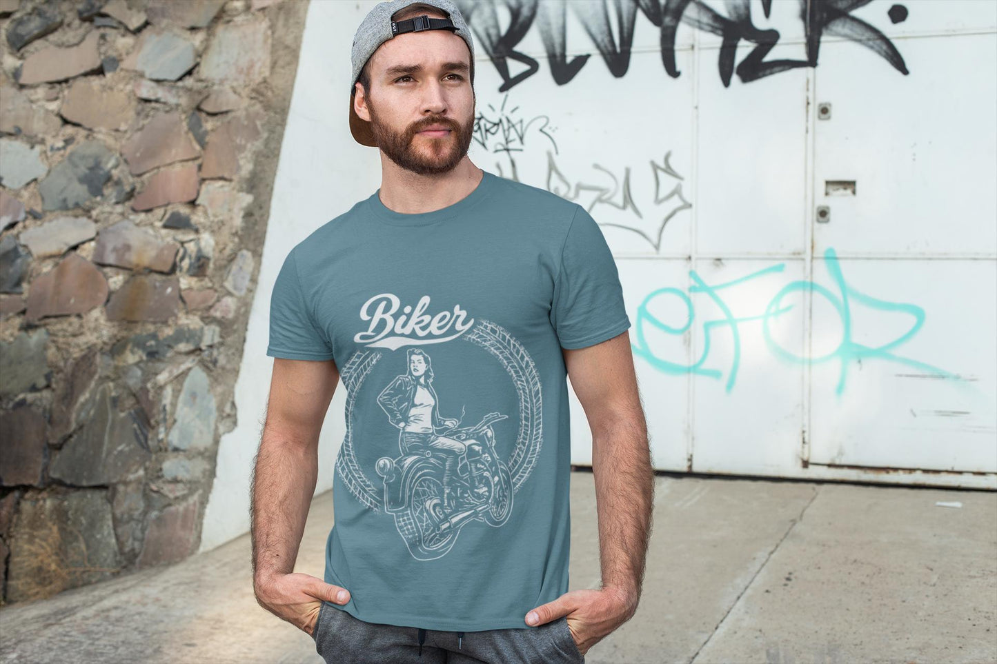 Biker Tshirt, Motorcycle Tee, This Motorcycle Tee is crafted with a striking Motorcycle Design, perfect for the empowered Female Biker.