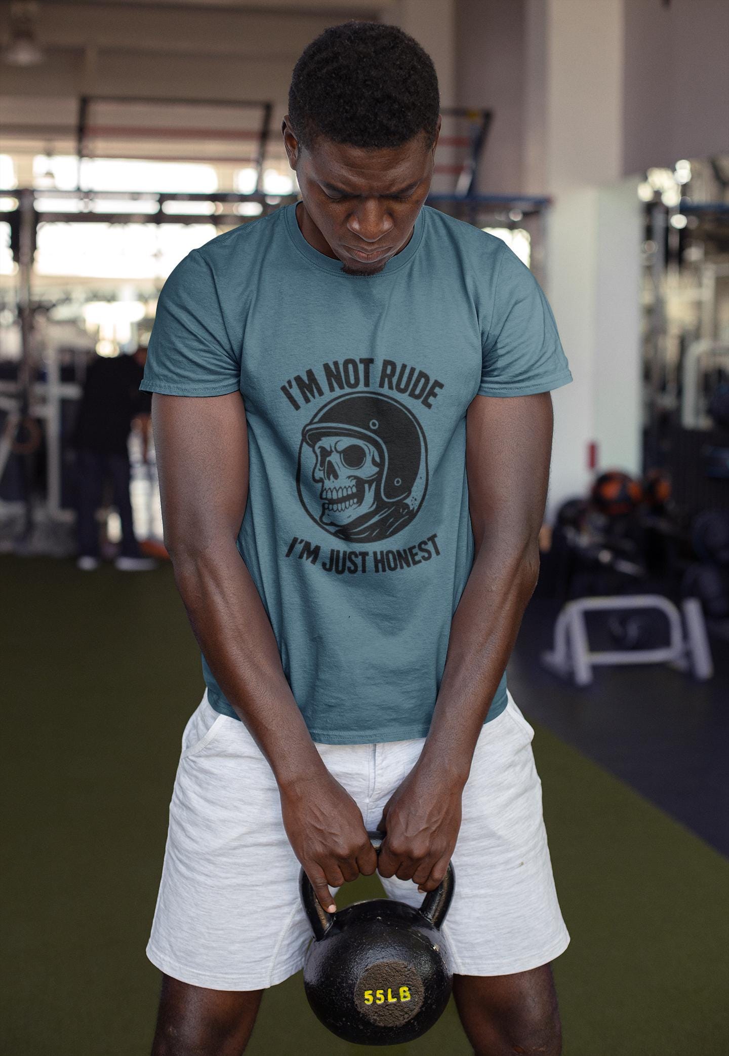 I'm Not Rude I'm Just Honest Skull Biker T-Shirt, This sarcasm tee is your ultimate motorcycle apparel, featuring a bold skull graphic tee alongside the fierce message that speaks to your unapologetic nature.Motorcycle Apparel