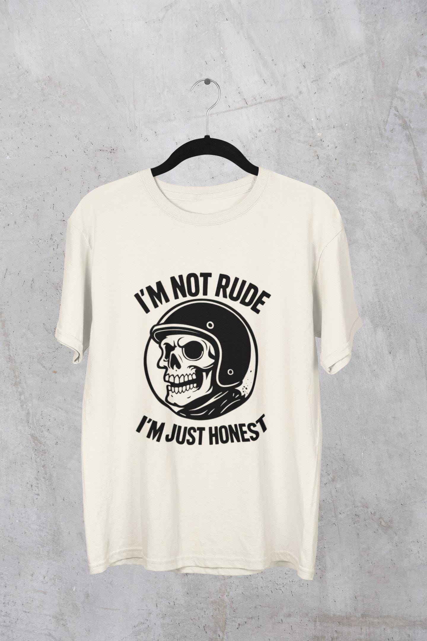 I'm Not Rude I'm Just Honest Skull Biker T-Shirt, This sarcasm tee is your ultimate motorcycle apparel, featuring a bold skull graphic tee alongside the fierce message that speaks to your unapologetic nature.Motorcycle Apparel