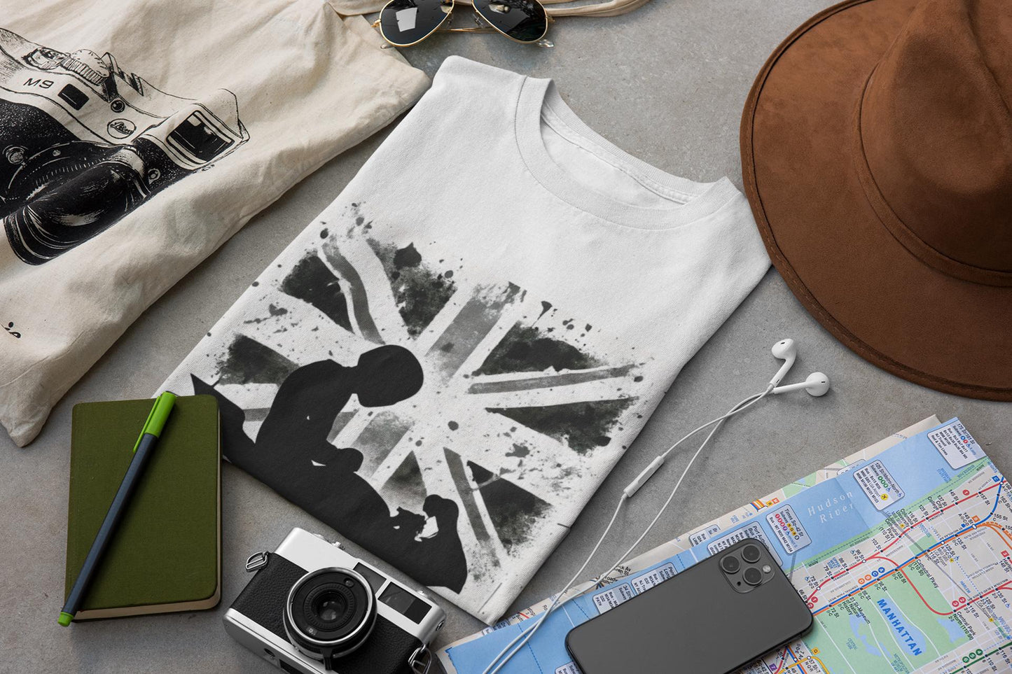 Union Jack Biker T-Shirt, This union jack shirt fuses passion for the open road with a touch of British flair, making it the perfect england shirt for any motorcycle rider.