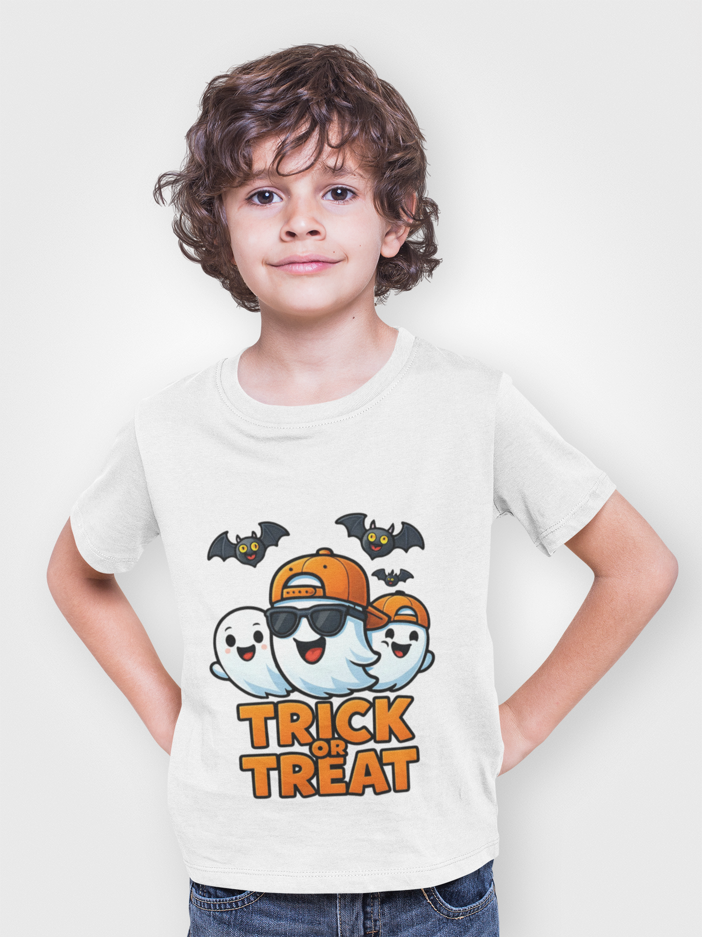 Cute Halloween Kids Tee, Trick or Treat T-Shirt, this tee transforms everyday wear into a playful celebration, making it ideal for Halloween festivities!