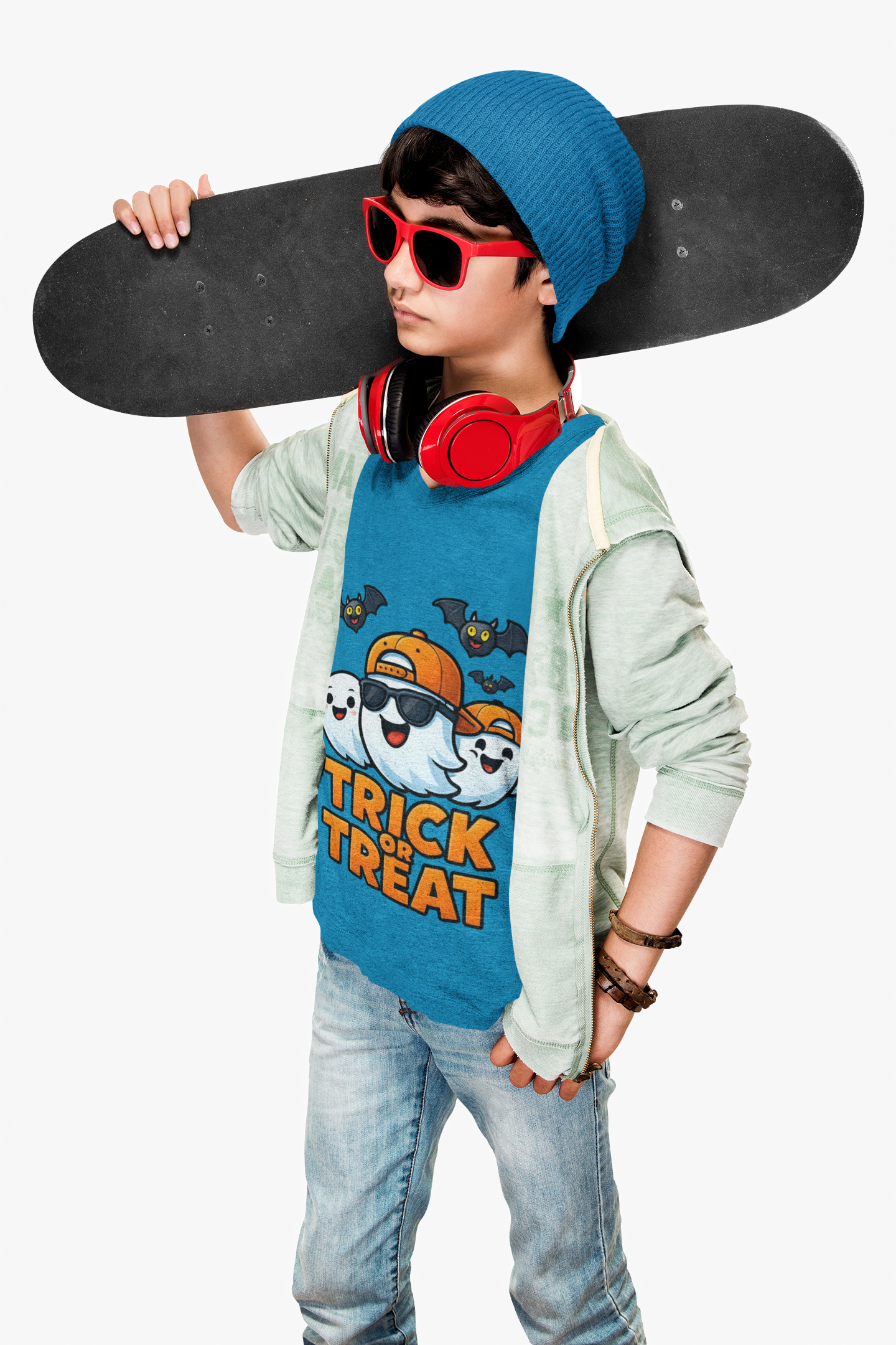 Cute Halloween Kids Tee, Trick or Treat T-Shirt, this tee transforms everyday wear into a playful celebration, making it ideal for Halloween festivities!
