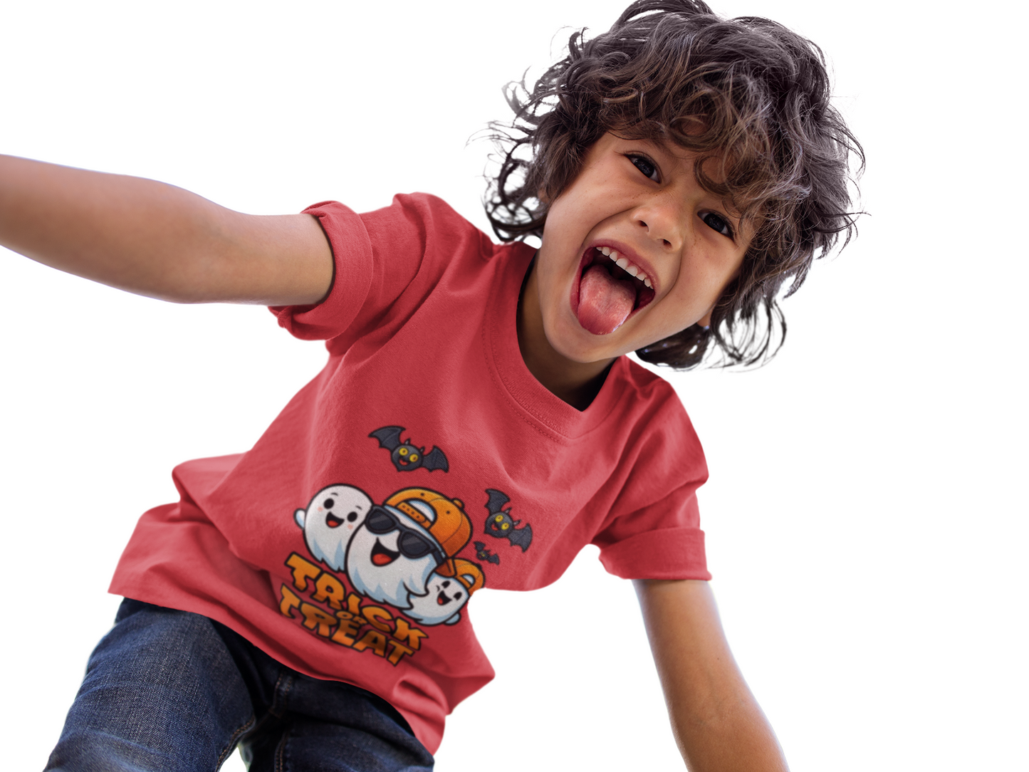 Cute Halloween Kids Tee, Trick or Treat T-Shirt, this tee transforms everyday wear into a playful celebration, making it ideal for Halloween festivities!