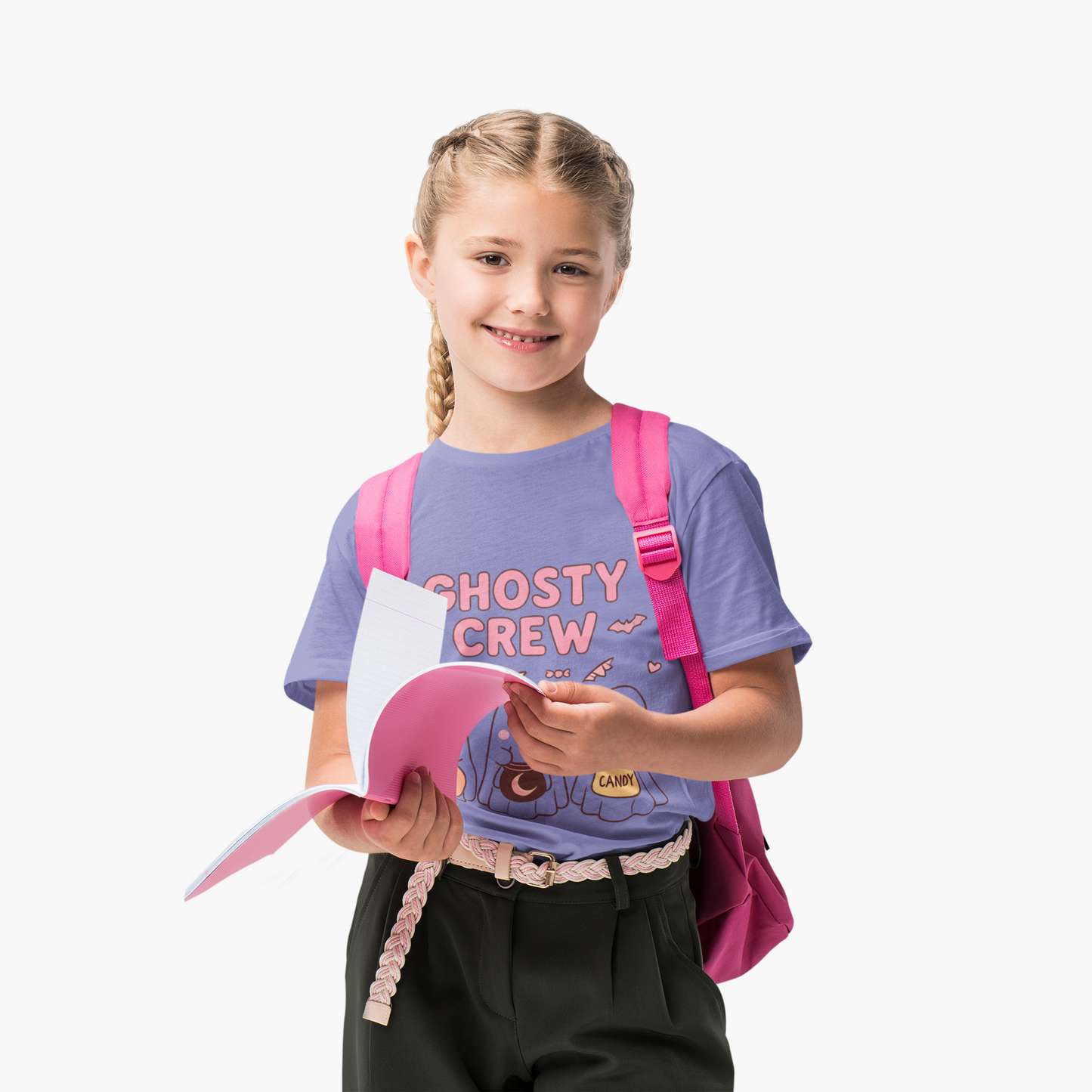 Ghosty Crew Kids Tee, Children will love wearing this tee for Halloween celebrations, costume parties, or just to add a whimsical touch to their day.