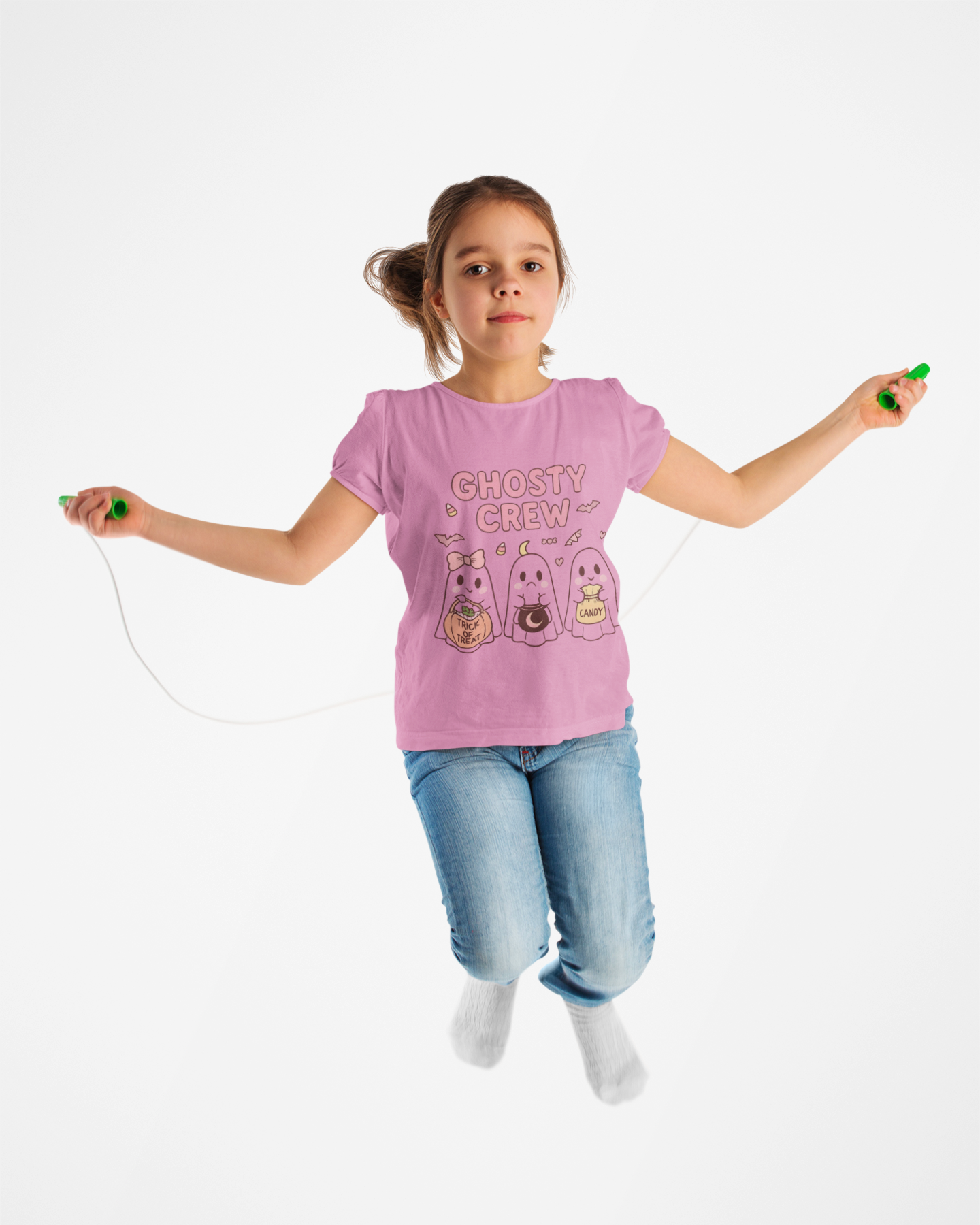 Ghosty Crew Kids Tee, Children will love wearing this tee for Halloween celebrations, costume parties, or just to add a whimsical touch to their day.