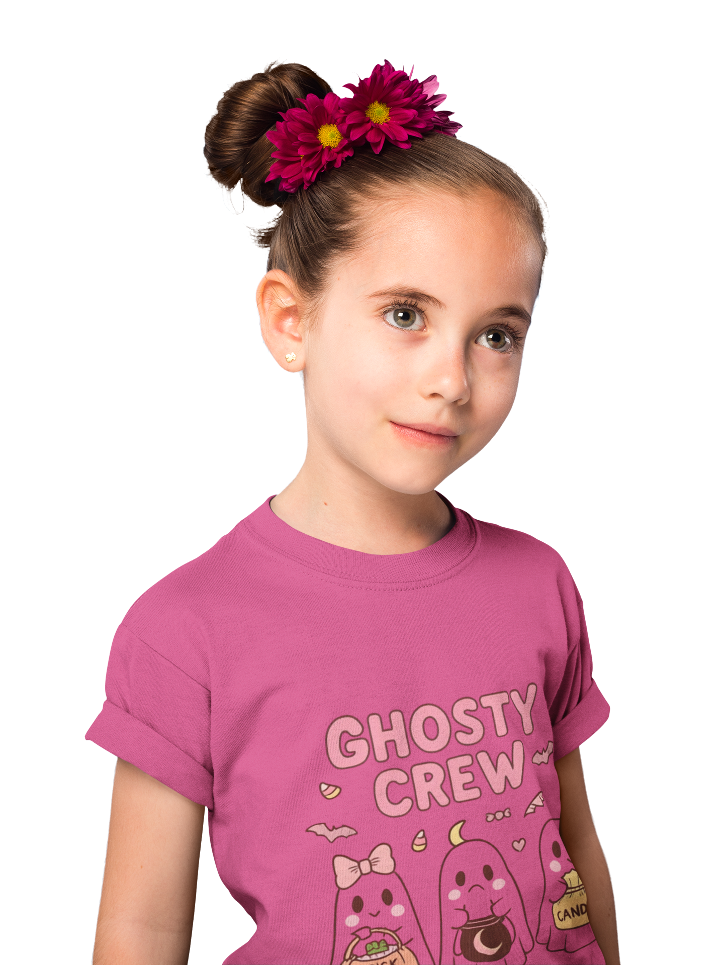 Ghosty Crew Kids Tee, Children will love wearing this tee for Halloween celebrations, costume parties, or just to add a whimsical touch to their day.