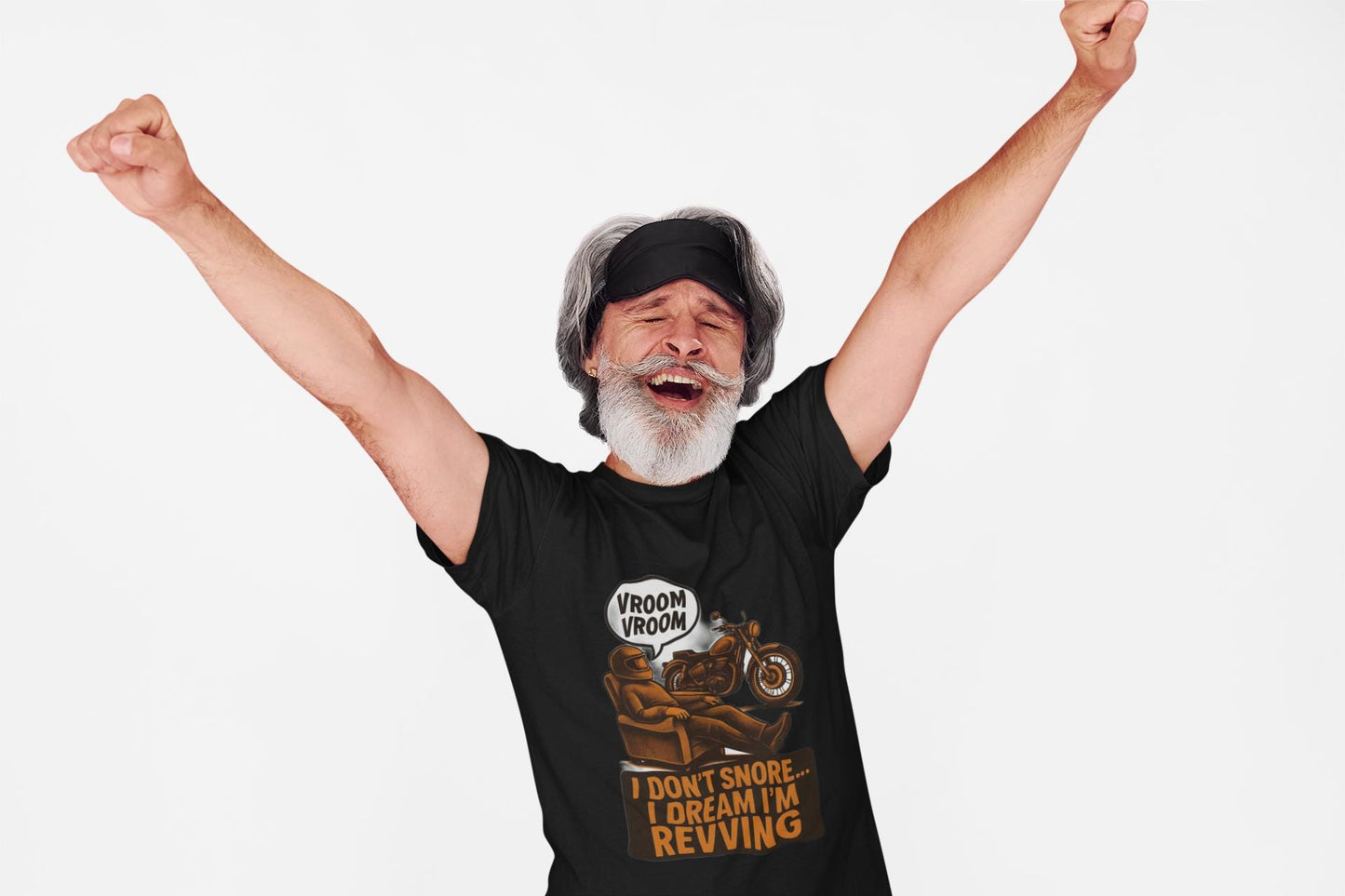 I Don't Snore I Dream I'm Revving T-Shirt, This piece of motorcycle apparel combines humor with style, making it an ideal biker gift that speaks volumes.
