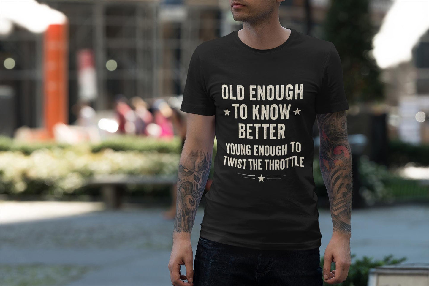 Old Enough to Know Better T-Shirt, This motorcycle tee captures the essence of the rebellious spirit with a nod to vintage motorbike culture.