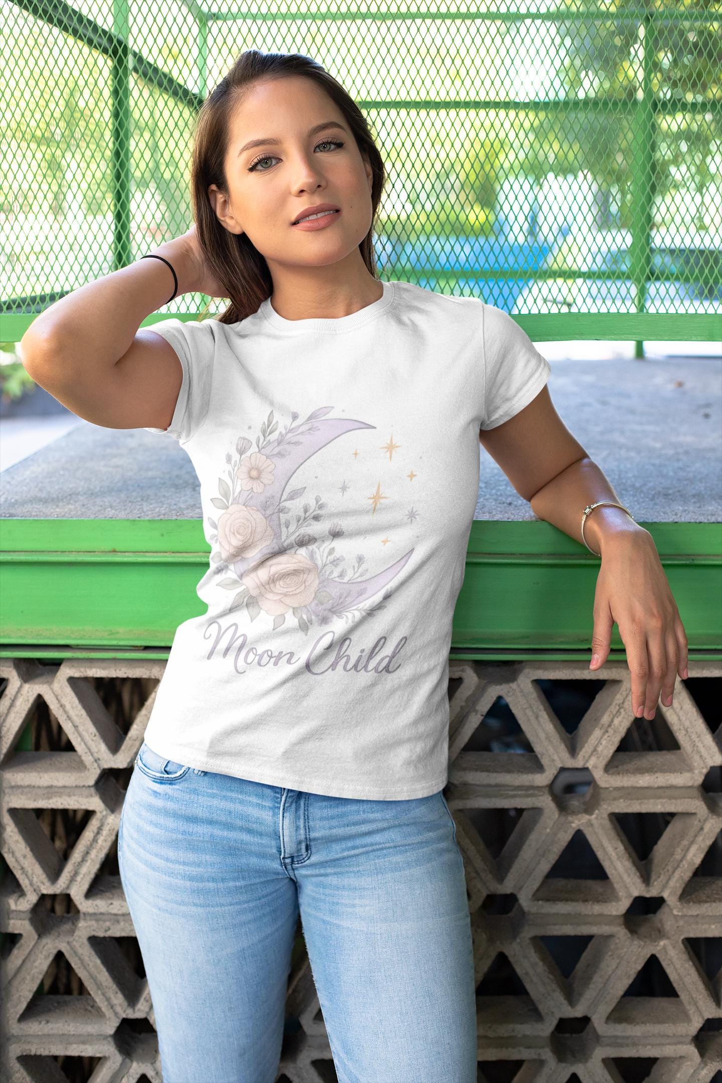 Moon Child T-Shirt, Witchy Clothes, Crescent Moon Shirt, Magical Shirt, Pagan Clothing, Witchcraft Shirt, Free Spirit
