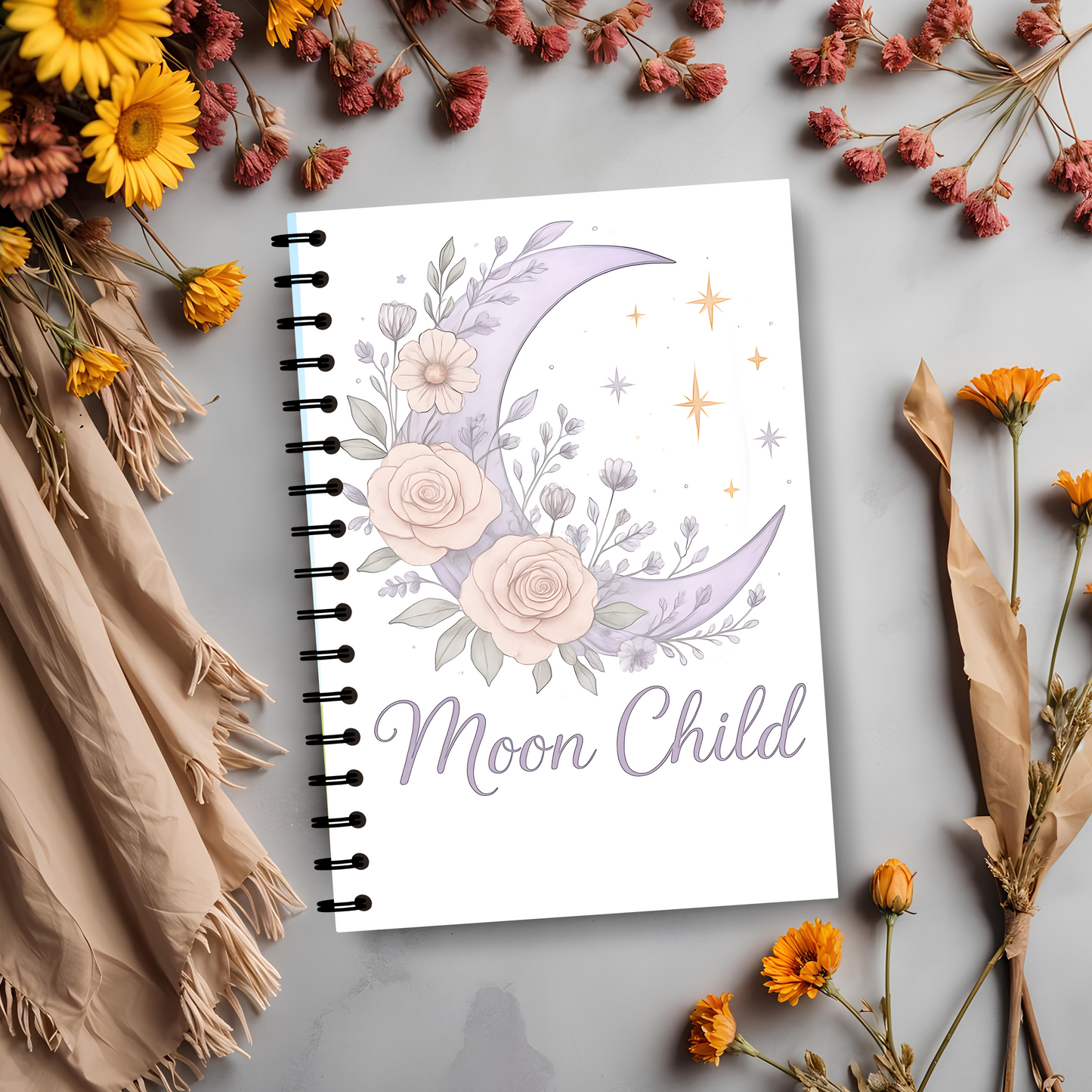 Moon Child Witch Notebook, this magical journal serves as your personal Book of Shadows, perfect for shadow work and mindfulness exercises.