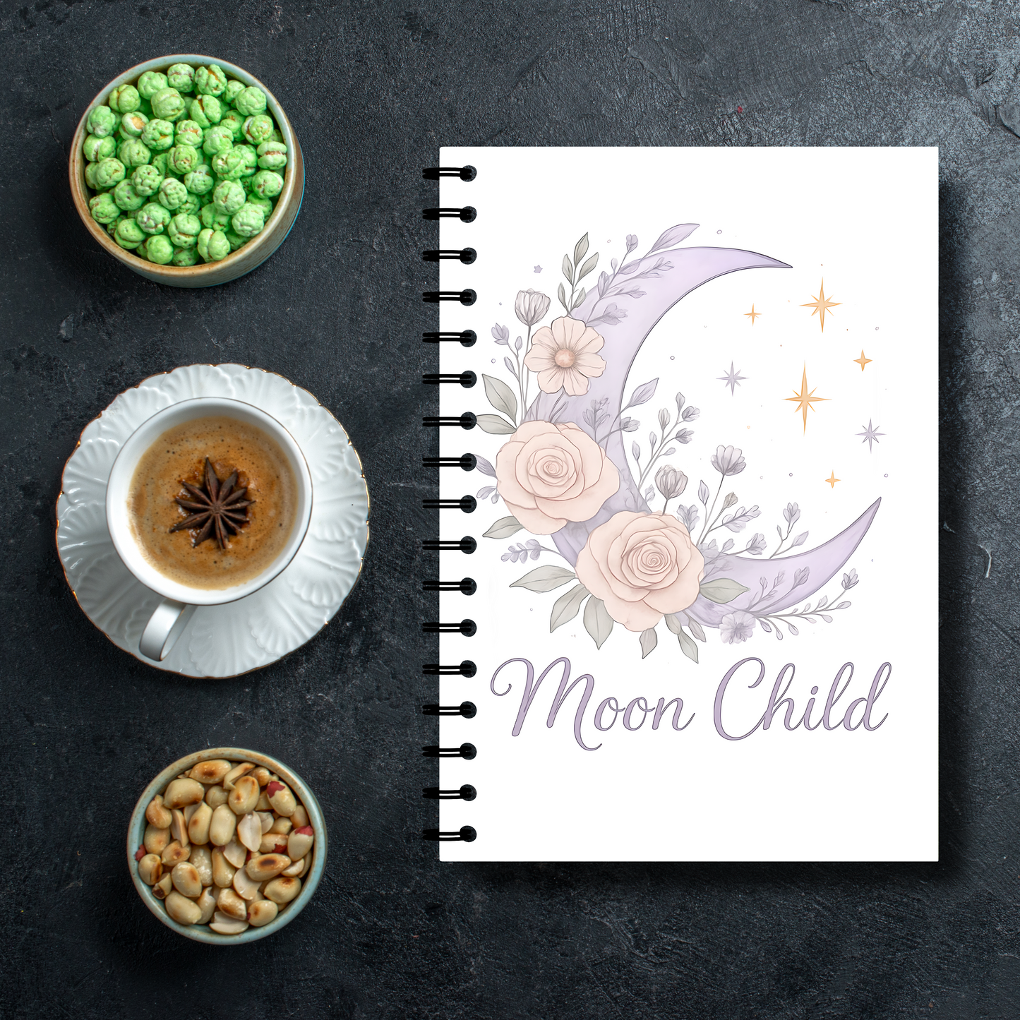 Moon Child Witch Notebook, this magical journal serves as your personal Book of Shadows, perfect for shadow work and mindfulness exercises.