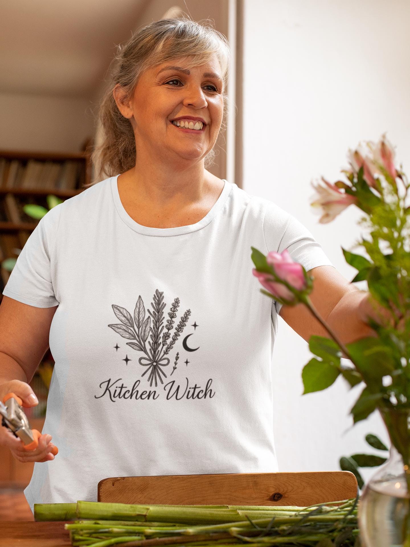 Kitchen Witch T-shirt, Crafted for those who cherish the art of kitchen witchery, this witchcraft shirt is not just clothing, it's a celebration of witchy things.