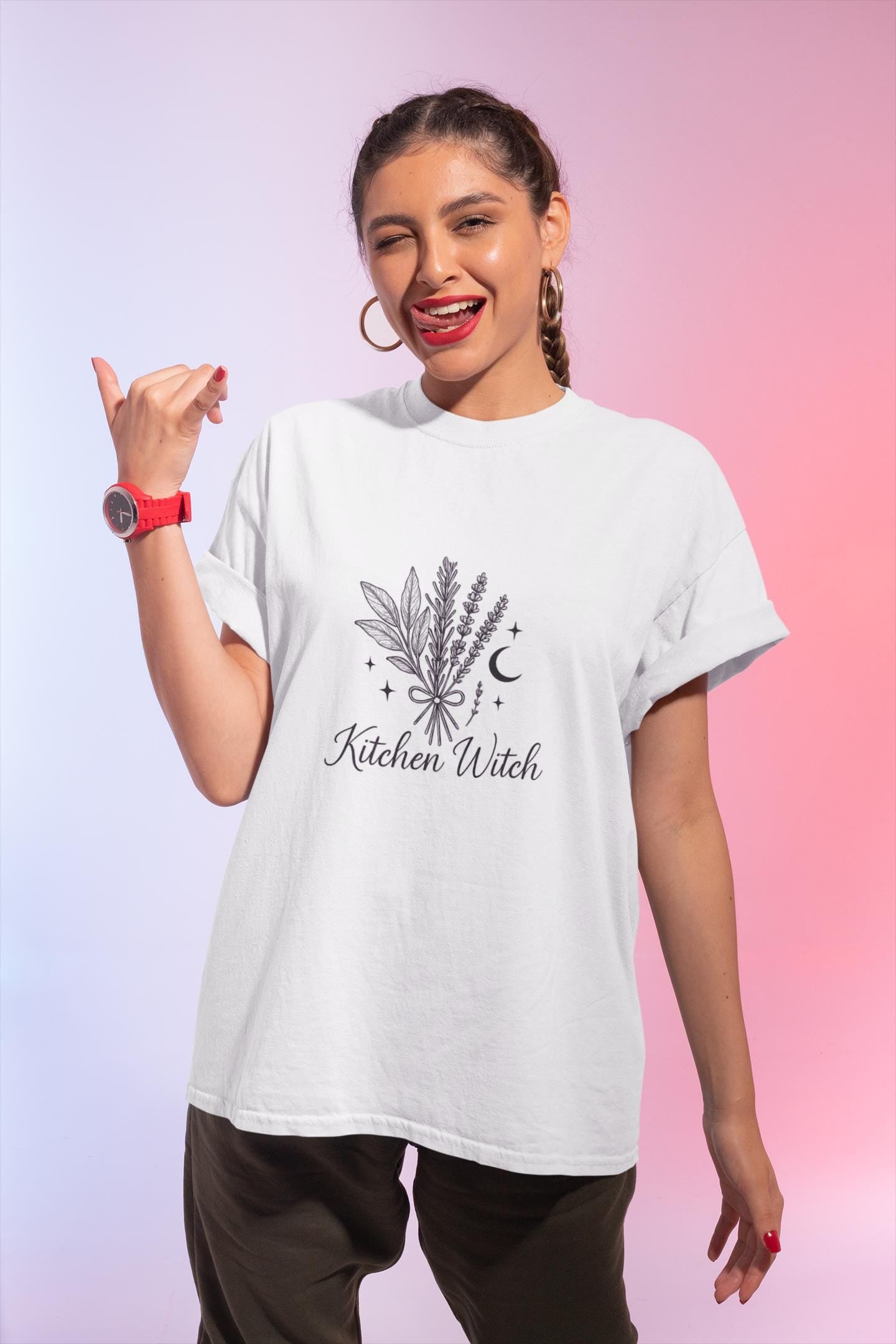 Kitchen Witch T-shirt, Crafted for those who cherish the art of kitchen witchery, this witchcraft shirt is not just clothing, it's a celebration of witchy things.